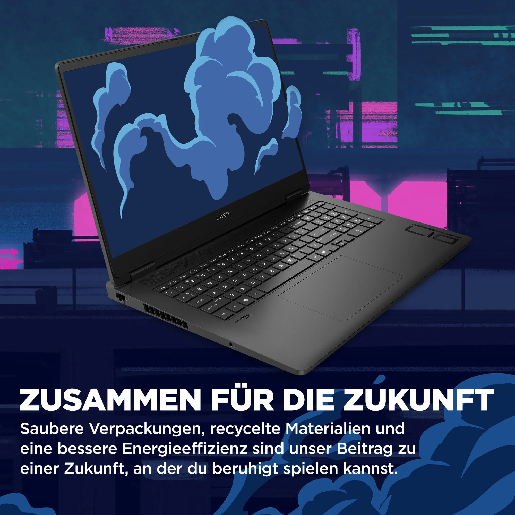 HP Omen Gaming Laptop | 17,3 Zoll FHD-Display - 144 Hz | AMD Ryzen 7 8845HS | 16 GB DDR5 RAM (2x8 GB) | 512 GB | NVIDIA GeForce RTX 4060 Laptop-GPU (8 GB) | QWERTZ | Windows 11 Home | Shadow Black - Image 9