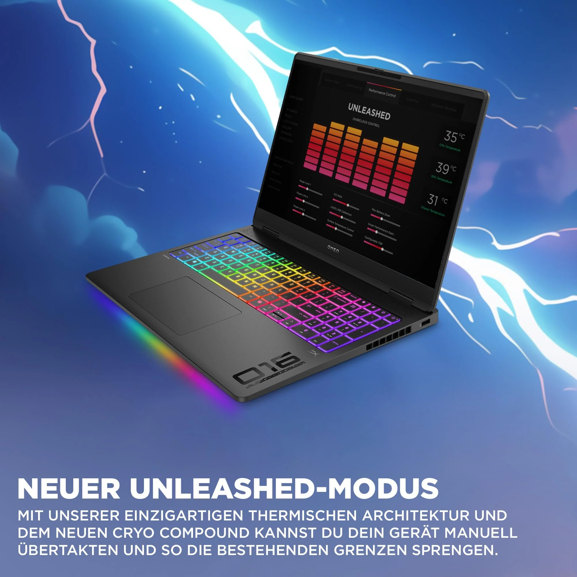 HP Omen MAX Gaming Laptop | 16 Zoll UWVA 2.5K OLED Display 240Hz | Intel Ultra 9-275HX (24C) | NVIDIA GeForce RTX 5090 24GB VRAM | 64 GB DDR5 RAM | 2 TB SSD | Windows 11 | QWERTZ | Alu Shadow Black - Image 11