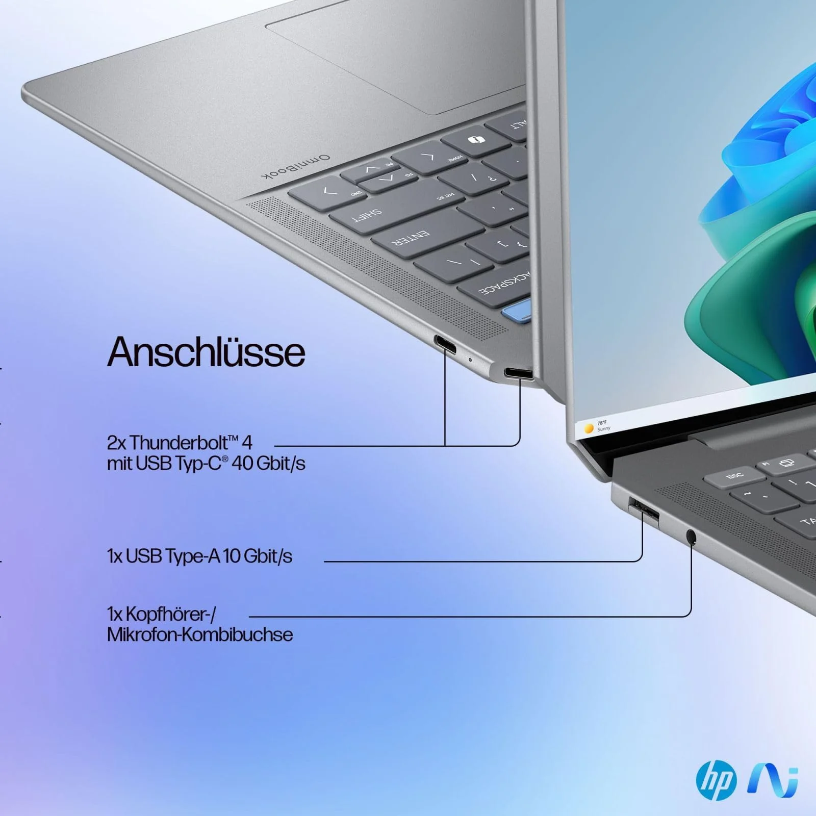 HP OmniBook Ultra 14-fd0190ng, 14" 2.2k IPS Touch, Ryzen AI 9 365, 16GB RAM, 512GB SSD, Win11 (AW0U5EA#ABD) - Image 6