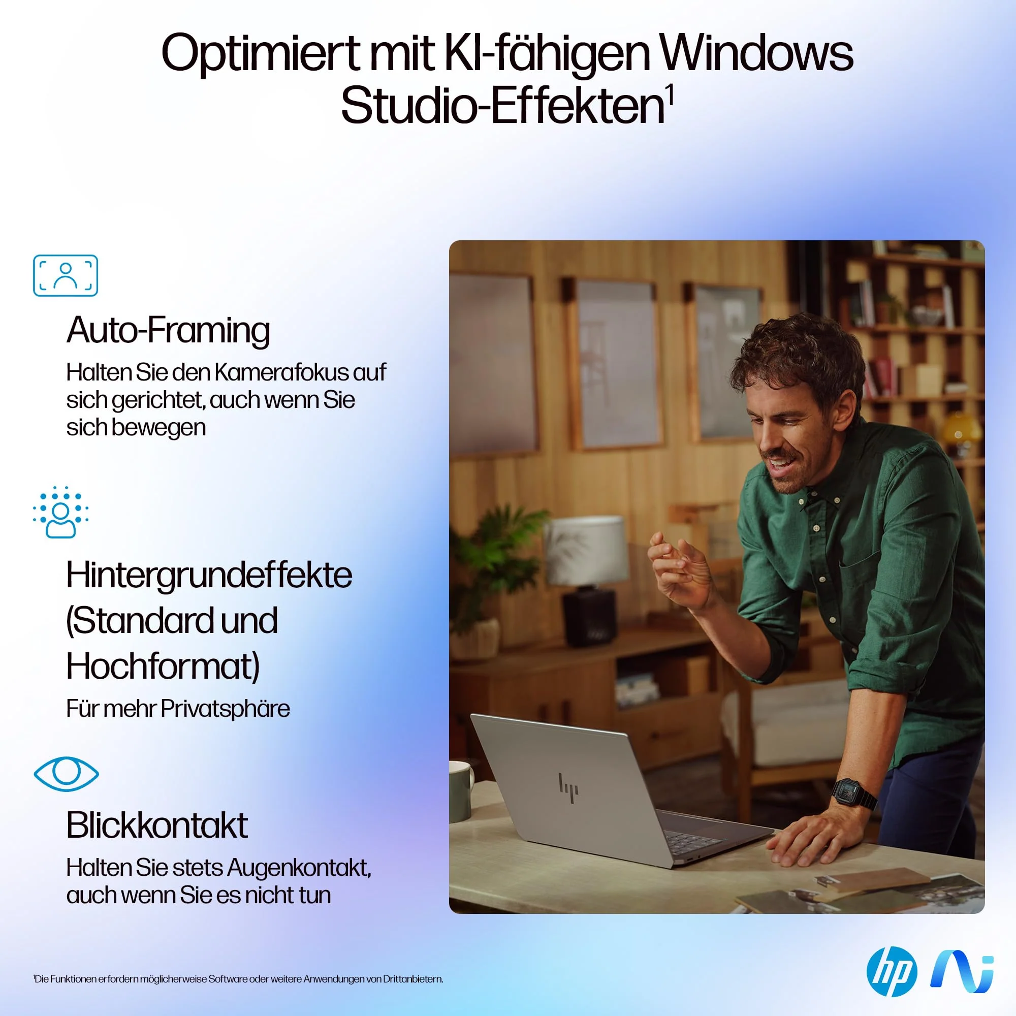 HP OmniBook Ultra Next Gen AI Laptop | AMD Ryzen AI 9 HX 375 mit dedizierte NPU für KI | 55 NPU TOPS | Copilot+ PC | 14" 2,8K IPS Touchscreen 400 Nits | 32 GB RAM | 1TB SSD | QWERTZ | Win11 | Silber - Image 10
