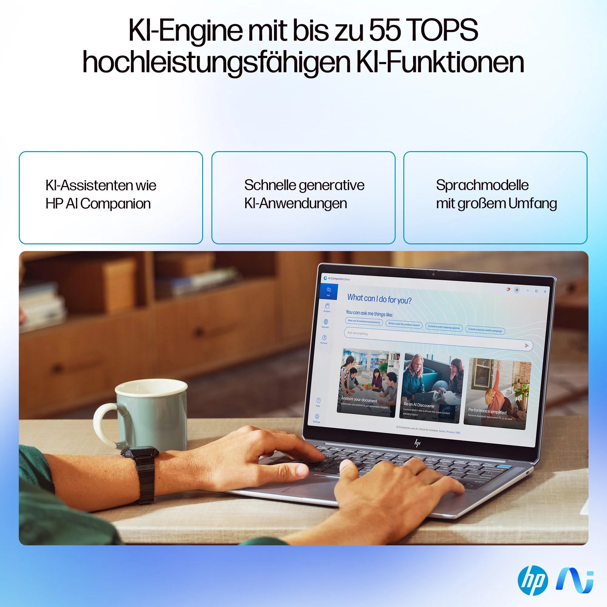 HP OmniBook Ultra Next Gen AI Laptop | AMD Ryzen AI 9 HX 375 mit dedizierte NPU für KI | 55 NPU TOPS | Copilot+ PC | 14" 2,8K IPS Touchscreen 400 Nits | 32 GB RAM | 1TB SSD | QWERTZ | Win11 | Silber - Image 13
