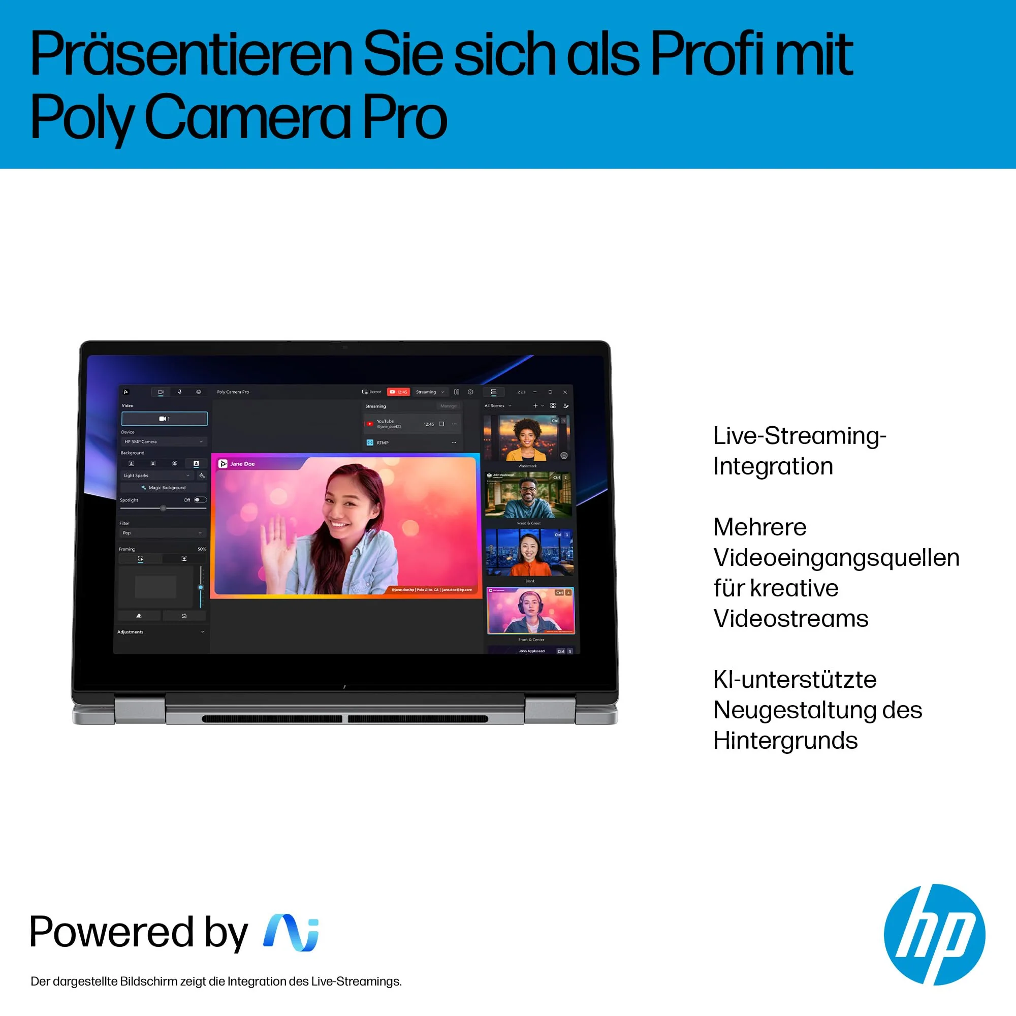 HP OmniBook X Flip 2in1 Next Gen AI Laptop | AMD Ryzen AI 7 350 (8C) | dedizierte NPU für KI | 50 NPU Tops | Copilot+ PC | 14" WUXGA 1920x1200 Touchscreen | 16GB | 512GB SSD | Win11 | QWERTZ | Silber - Image 19