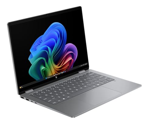 HP OmniBook X Flip 2in1 Next Gen AI Laptop | AMD Ryzen AI 7 350 (8C) | dedizierte NPU für KI | 50 NPU Tops | Copilot+ PC | 14" WUXGA 1920x1200 Touchscreen | 16GB | 512GB SSD | Win11 | QWERTZ | Silber - Image 9
