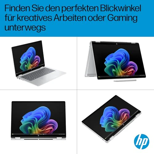 HP OmniBook X Flip 2in1 Next Gen AI Laptop | Intel Core Ultra 7 256V | dedizierte NPU für KI | 47 NPU Tops | Copilot+ PC | 14" 3K 2880x1800 OLED Touchscreen | 16GB | 1TB SSD | Win11 | QWERTZ | Silber - Image 14