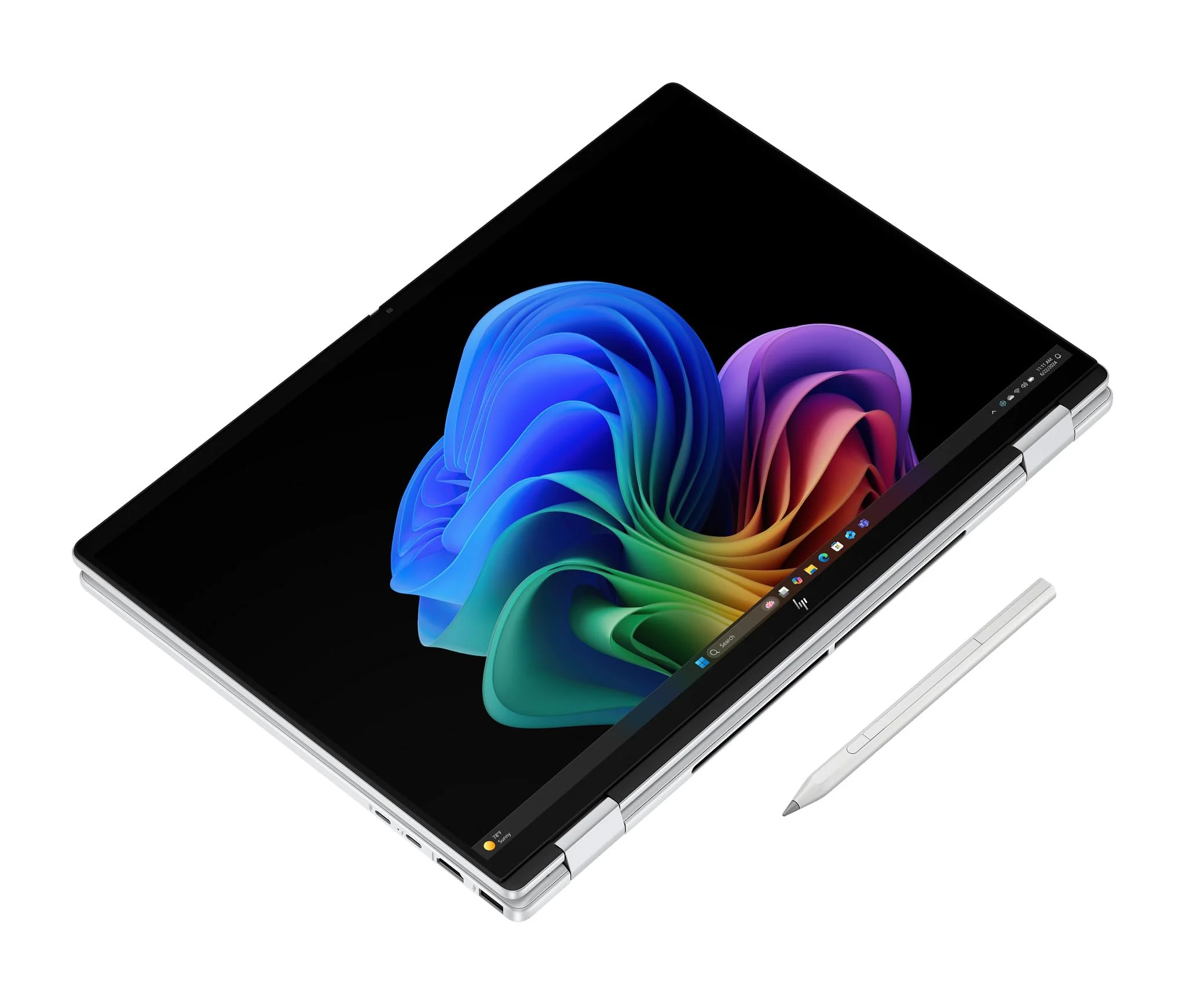HP OmniBook X Flip, Copilot+ PC, 16" OLED Touch, Intel Core Ultra 7 258V (47 NPU Tops), 32 GB RAM, 1 TB PCIe Gen4 SSD, Intel Arc 140 GPU, Windows 11, KI-gestützt, Convertible Laptop, QWERTZ, Silber - Image 2
