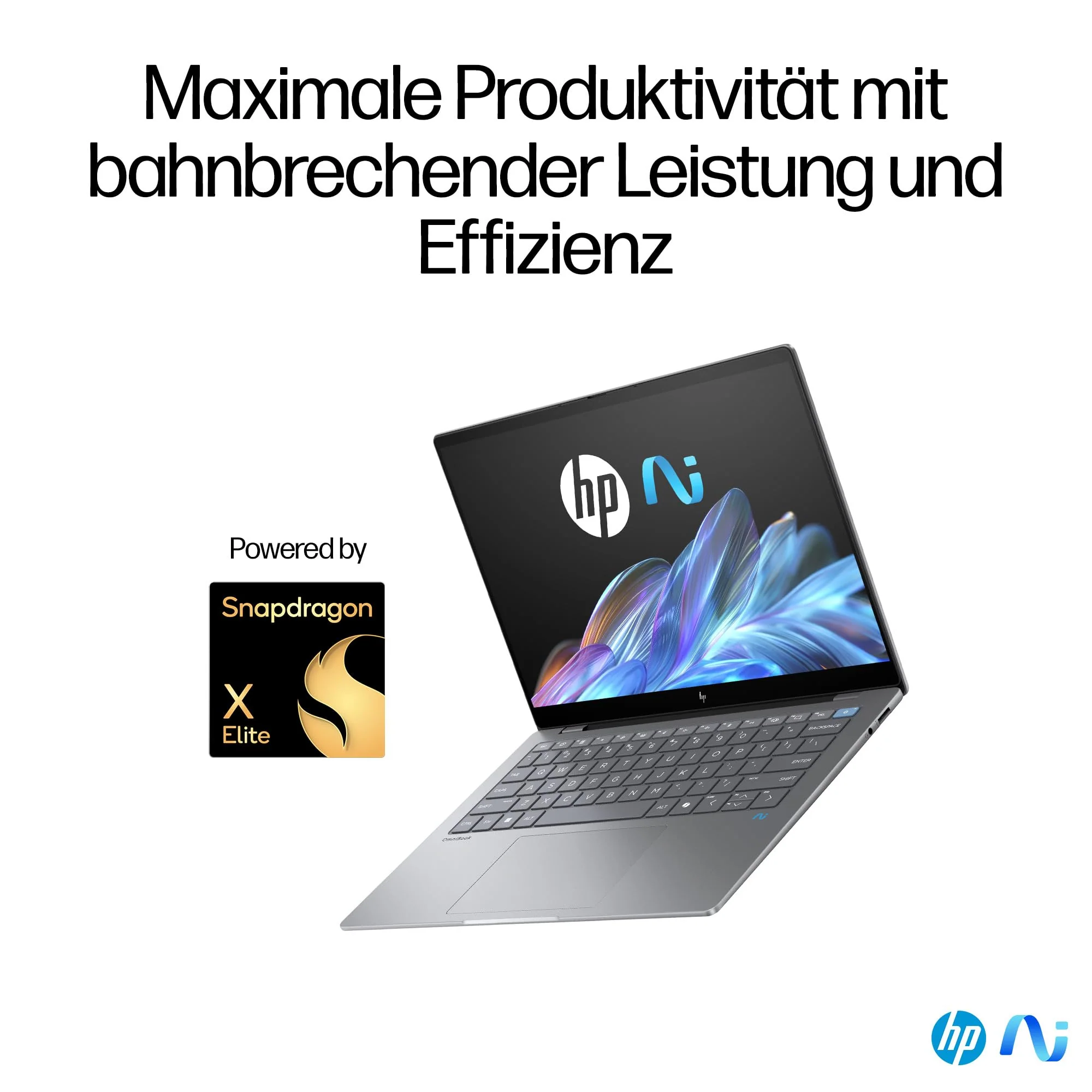 HP OmniBook X Next Gen AI Laptop | Qualcomm Snapdragon X Elite X1E-78-100 (12C) mit dedizierte NPU für KI | 45 NPU TOPS | Copilot+ PC | 14" 2,2K Touchscreen | 16 GB RAM | 1TB SSD | Win11 | Silber - Image 11