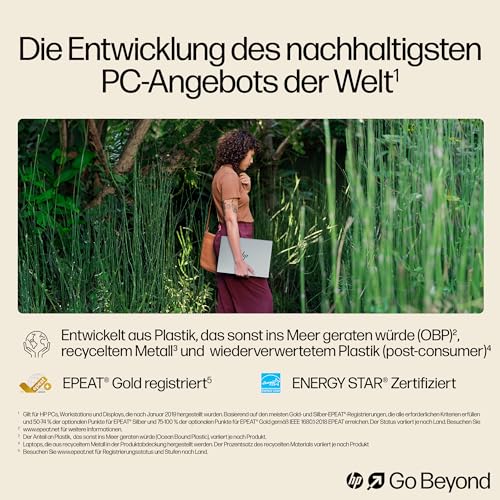 HP OmniBook X Next Gen AI Laptop | Qualcomm Snapdragon X Elite X1E-78-100 (12C) mit dedizierte NPU für KI | 45 NPU TOPS | Copilot+ PC | 14" 2,2K Touchscreen | 16 GB RAM | 1TB SSD | Win11 | Silber - Image 3