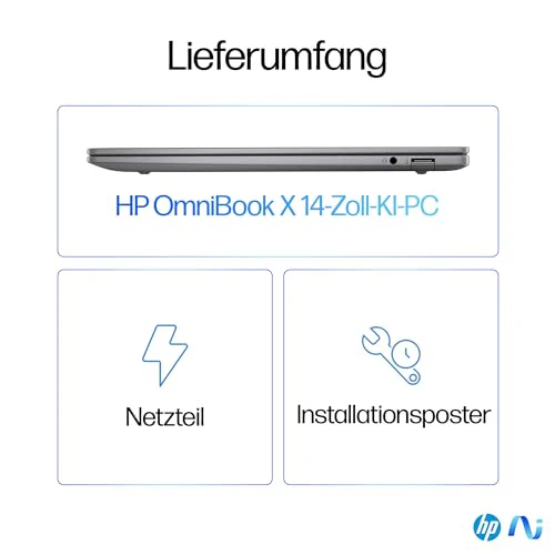 HP OmniBook X Next Gen AI Laptop | Qualcomm Snapdragon X Elite X1E-78-100 (12C) mit dedizierte NPU für KI | 45 NPU TOPS | Copilot+ PC | 14" 2,2K Touchscreen | 16 GB RAM | 1TB SSD | Win11 | Silber - Image 4