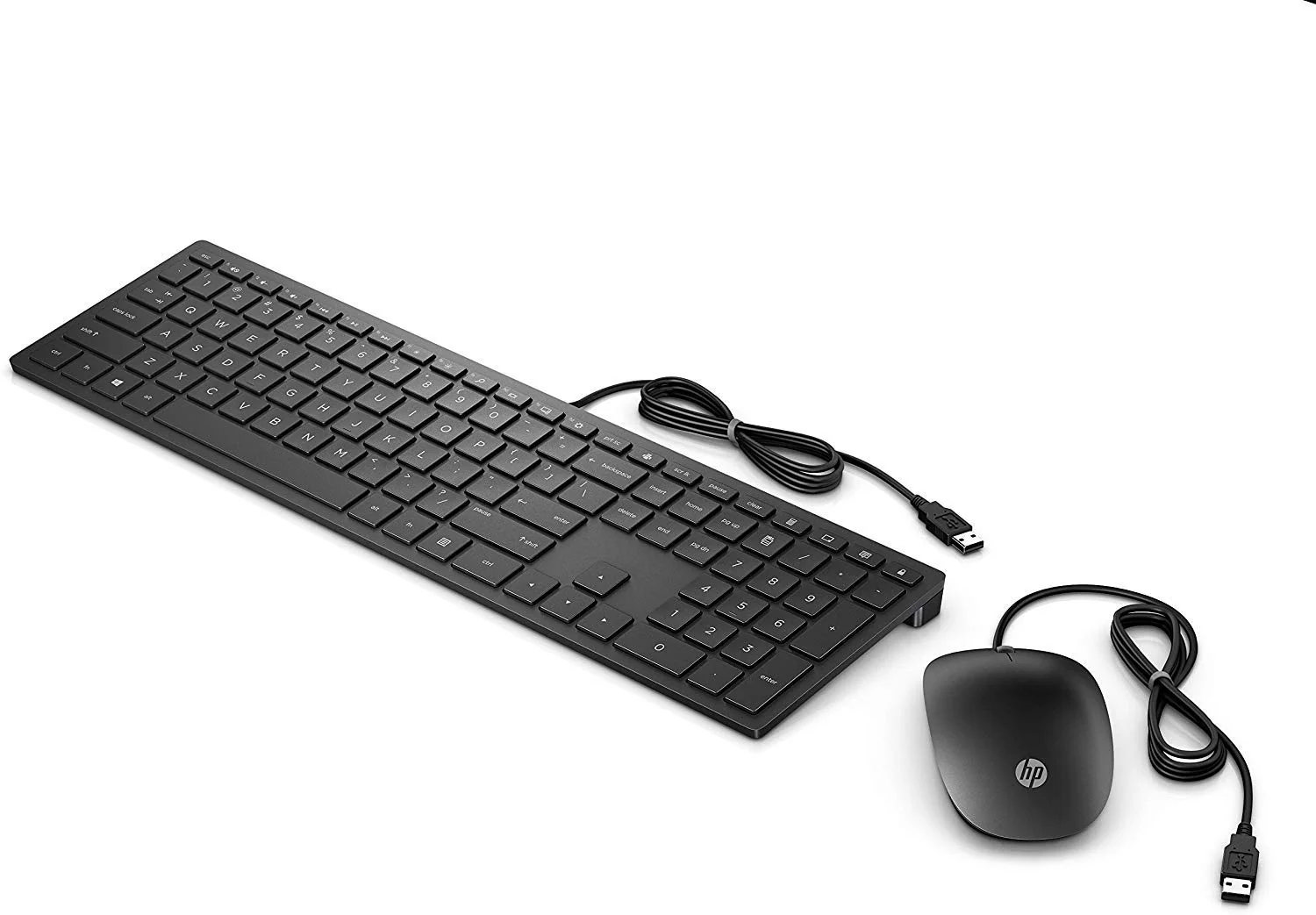 HP Pavilion 400 Bundle (4CE97AA) Tastatur und Maus mit Kabel (1.600 dpi, USB-Kabel, 3 Tasten, Scrollrad, QWERTZ Layout) schwarz - Image 2