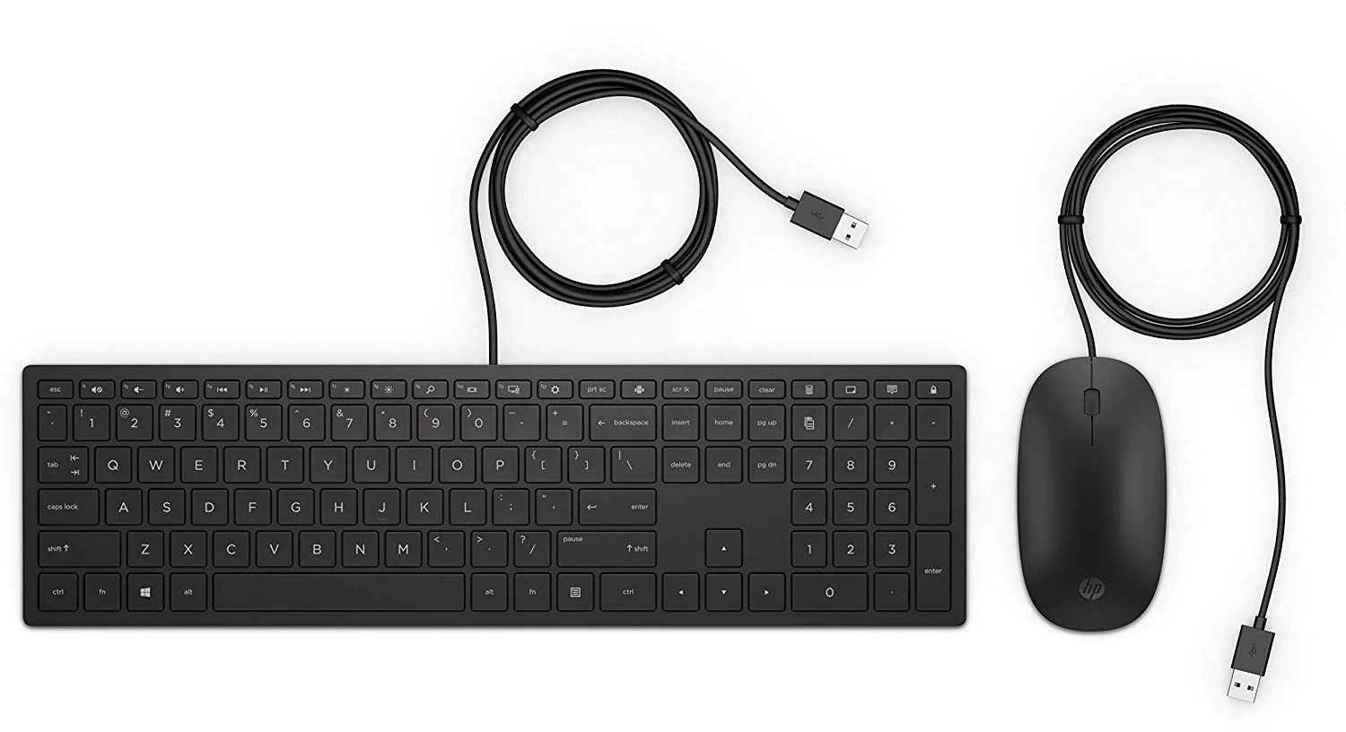 HP Pavilion 400 Bundle (4CE97AA) Tastatur und Maus mit Kabel (1.600 dpi, USB-Kabel, 3 Tasten, Scrollrad, QWERTZ Layout) schwarz - Image 3