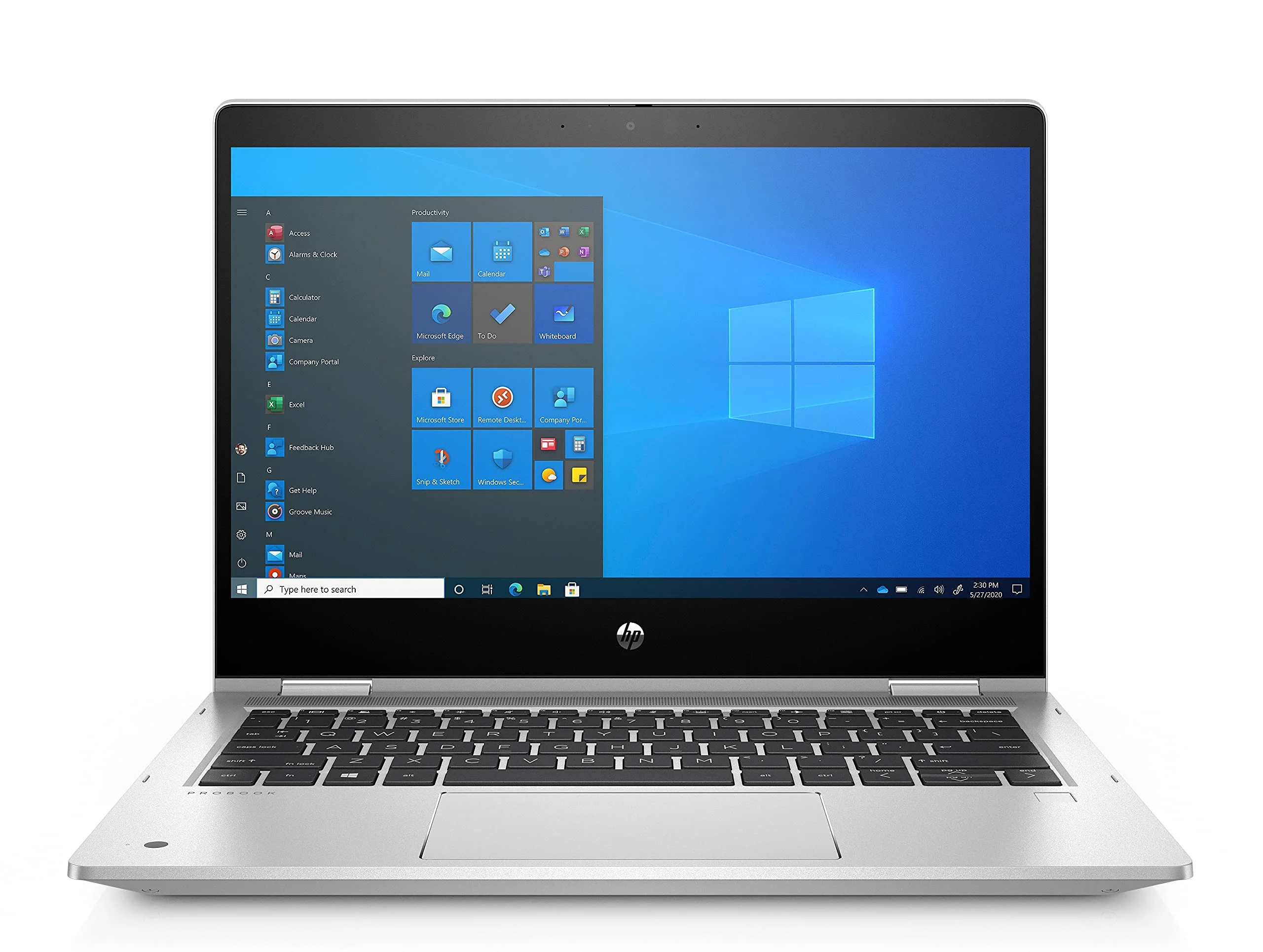 HP ProBook 435 G8 x360 2-in-1 Laptop 13,3 Zoll Full HD Touch Display, AMD Ryzen 7 5800U, 16GB DDR4 RAM, 512GB SSD, Windows 10 Pro, QWERTZ Tastatur, Silber