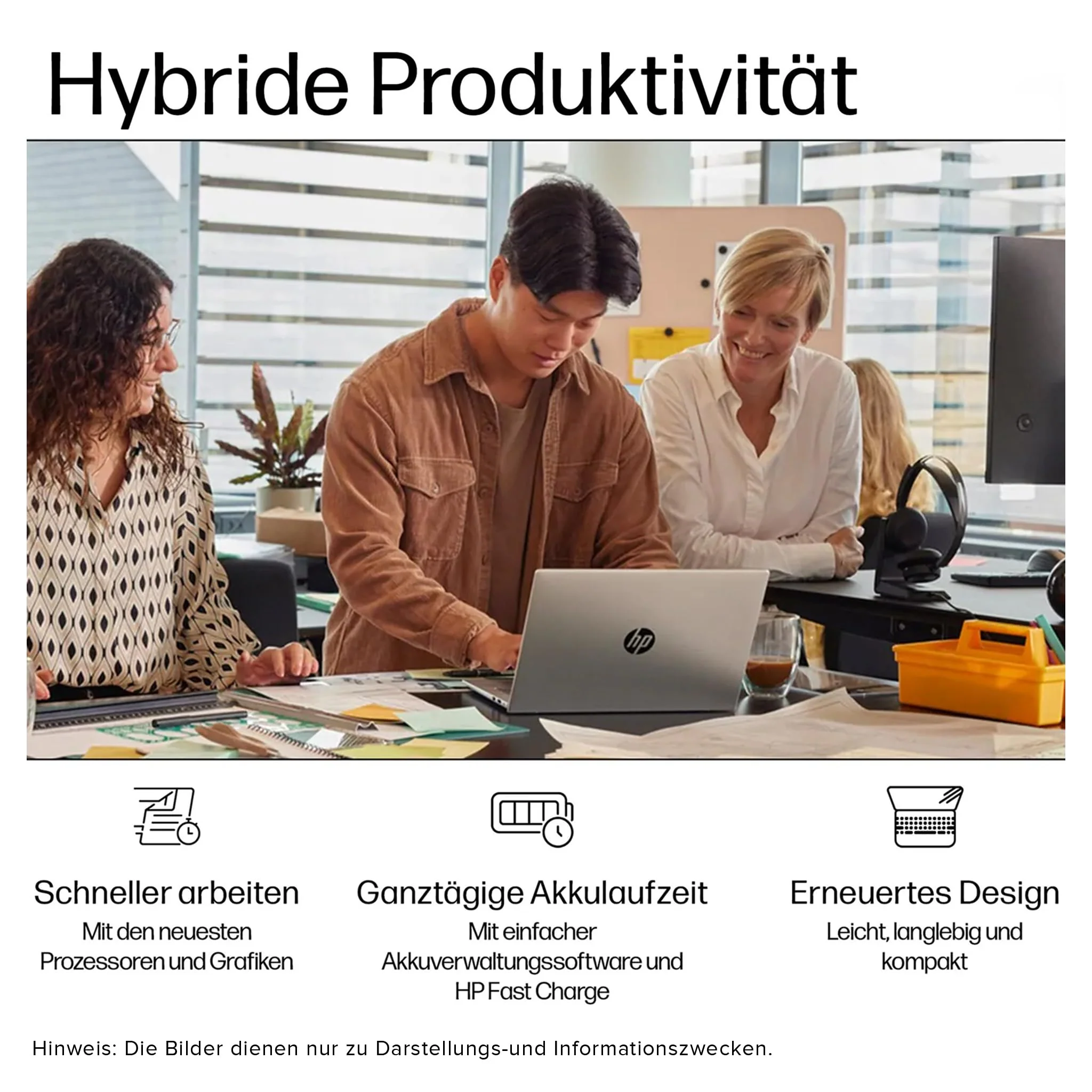 HP ProBook 445 G11 Laptop, AMD Ryzen 5 7535U, 32 GB DDR5 RAM, 2 TB PCIe SSD, 14" WUXGA Display, AMD Radeon 660M, QWERTZ Tastatur, Windows 11 Pro, Silver - Image 3