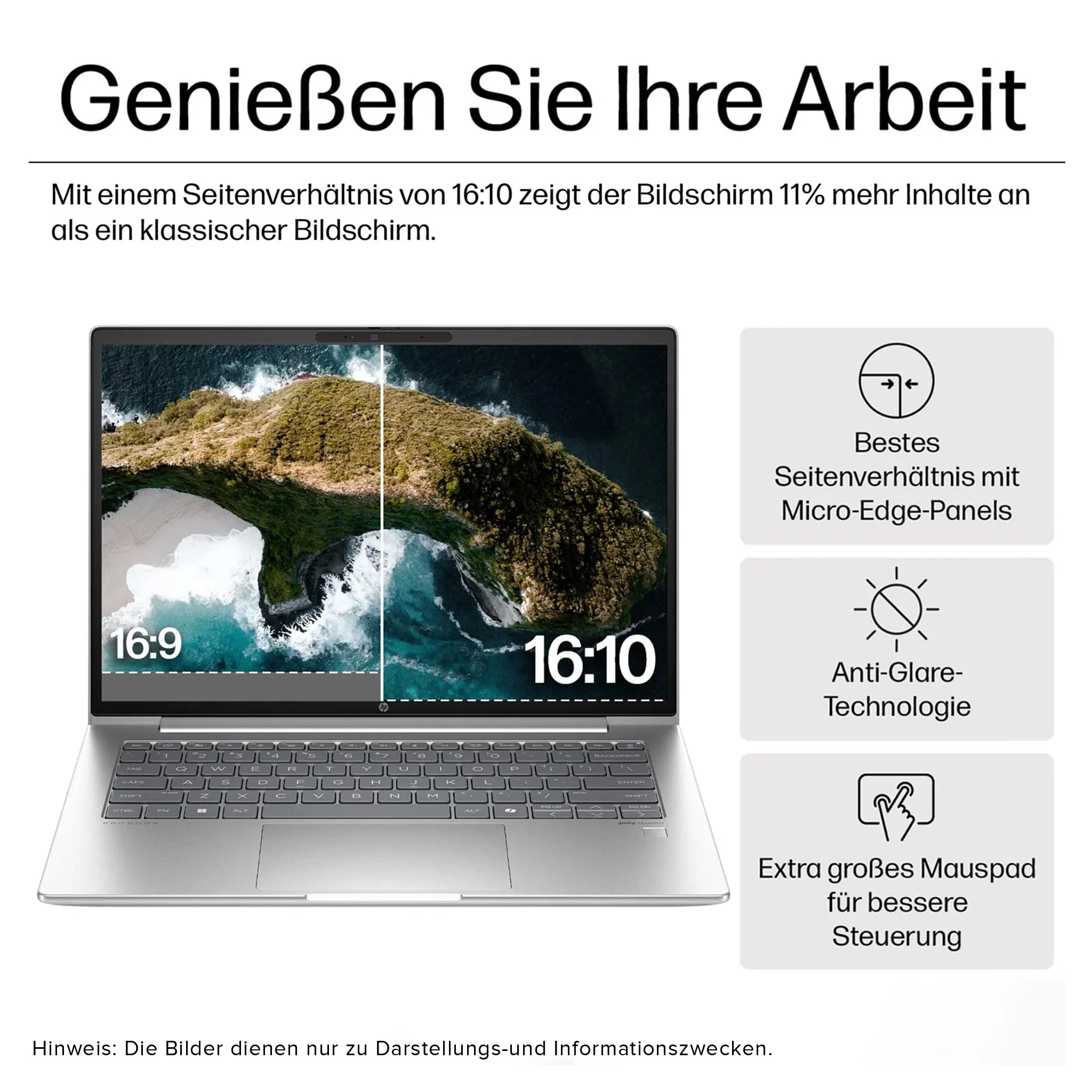 HP ProBook 445 G11 Laptop, AMD Ryzen 5 7535U, 32 GB DDR5 RAM, 2 TB PCIe SSD, 14" WUXGA Display, AMD Radeon 660M, QWERTZ Tastatur, Windows 11 Pro, Silver - Image 5