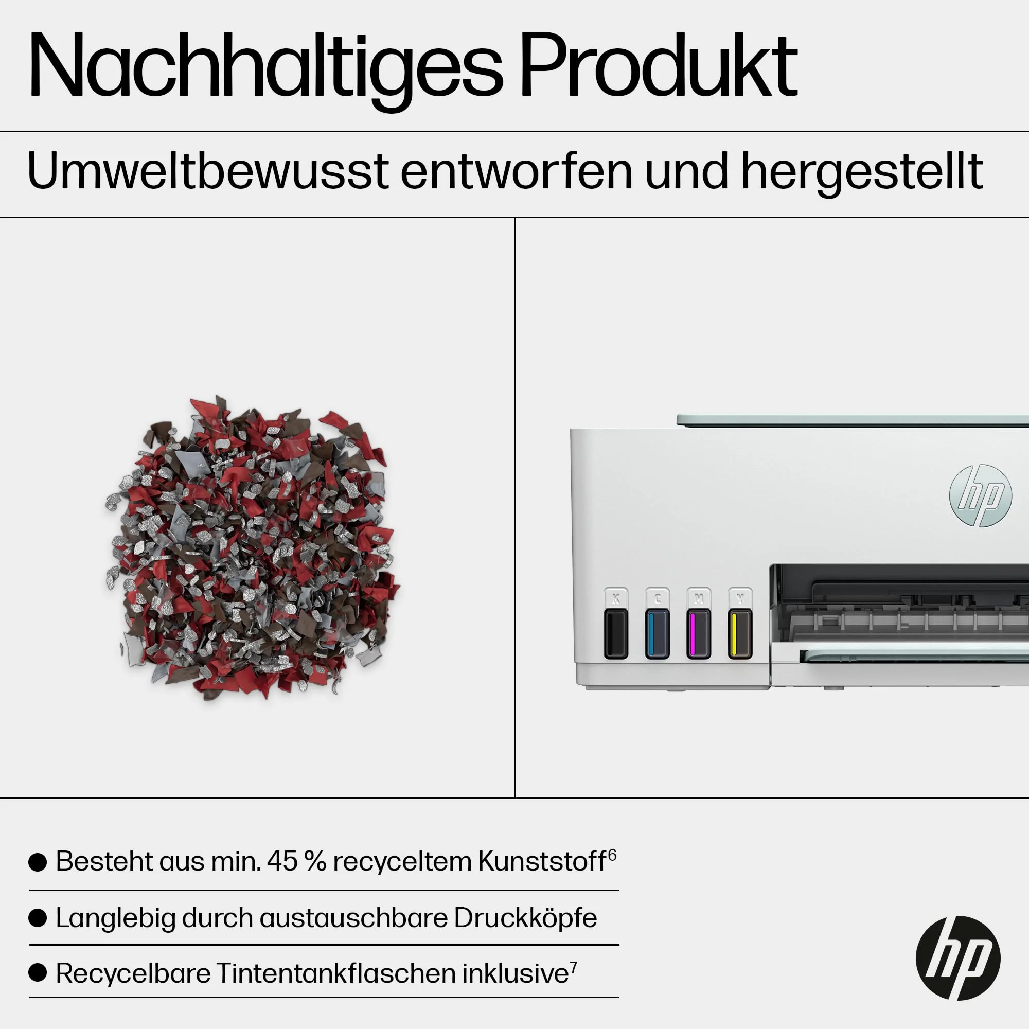 HP Smart Tank 5108 3-in-1 Multifunktionsdrucker (WLAN; Mobiles Drucken) – 3 Jahre Tinte inklusive, 3 Jahre Garantie, großer Tintentank, hohe Reichweite, Drucken in hoher Qualität - Image 2