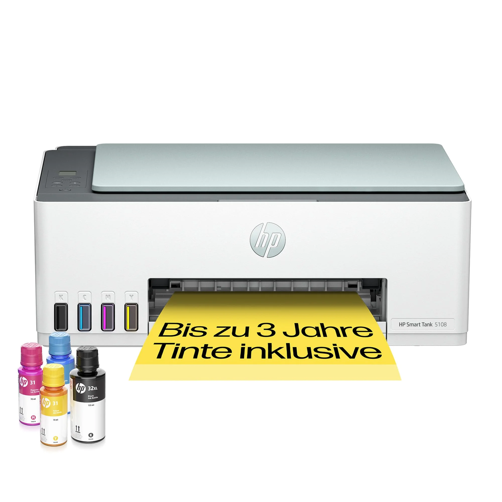 HP Smart Tank 5108 3-in-1 Multifunktionsdrucker (WLAN; Mobiles Drucken) – 3 Jahre Tinte inklusive, 3 Jahre Garantie, großer Tintentank, hohe Reichweite, Drucken in hoher Qualität - Image 3