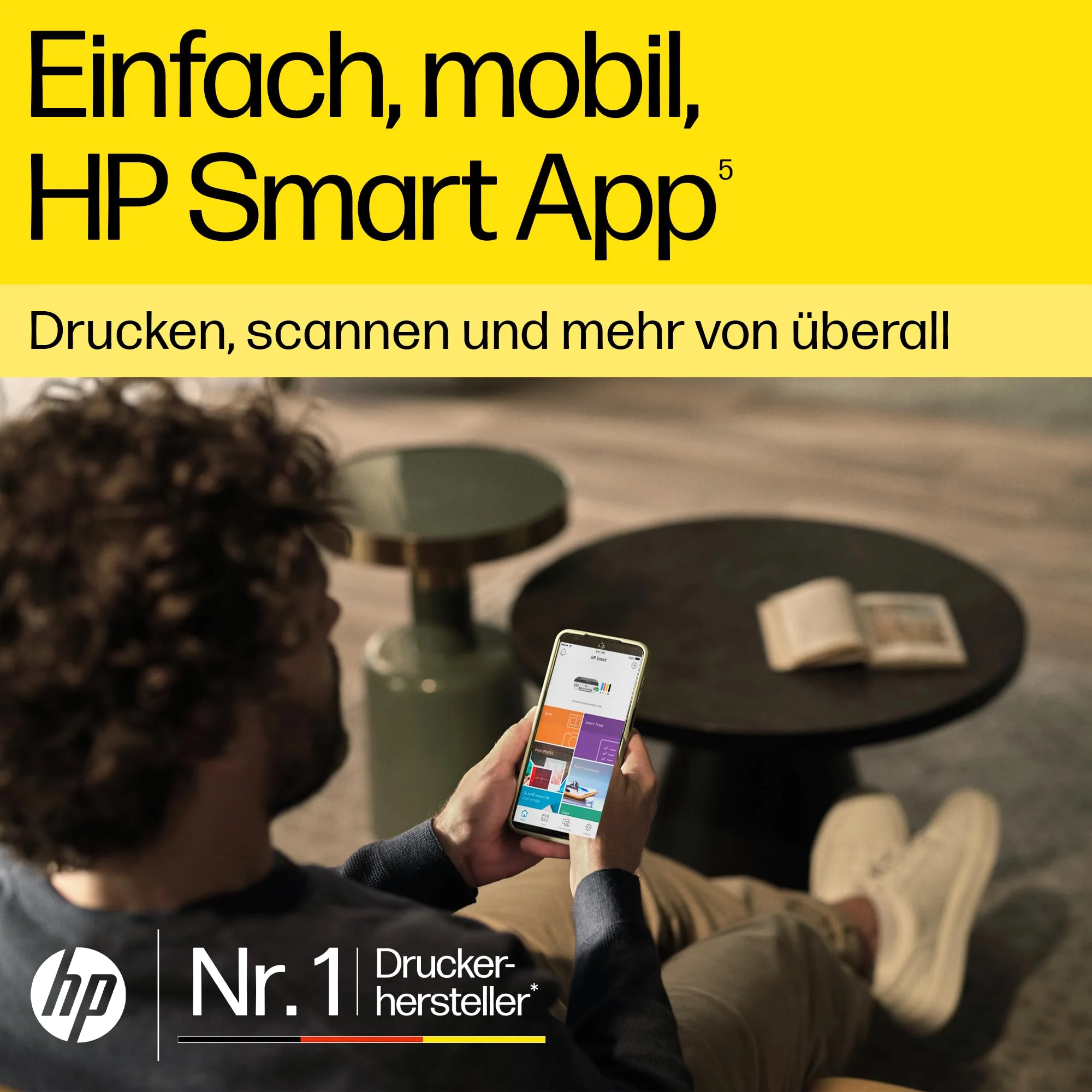 HP Smart Tank 5108 3-in-1 Multifunktionsdrucker (WLAN; Mobiles Drucken) – 3 Jahre Tinte inklusive, 3 Jahre Garantie, großer Tintentank, hohe Reichweite, Drucken in hoher Qualität - Image 5