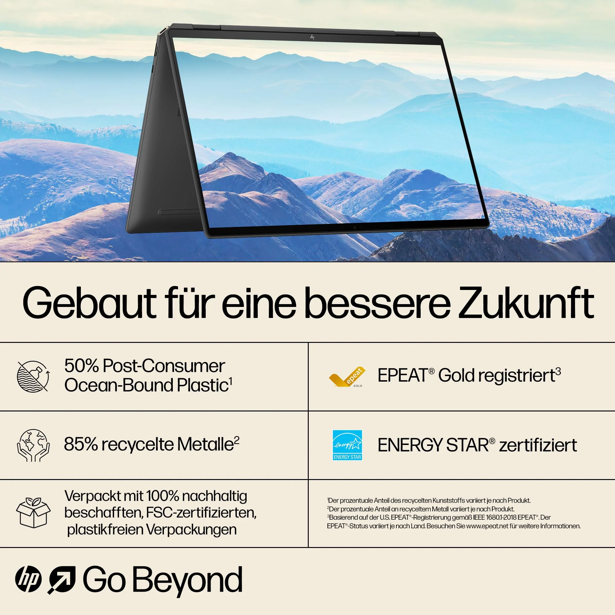 HP Spectre x360 2-in-1 Convertible Laptop | Intel Core Ultra 7 155H mit integrierter KI | 16" WQXGA IPS Touchscreen | 16GB RAM | 1TB SSD | Intel Arc Graphics | Win11 | QWERTZ Copilot Key | Schwarz - Image 5