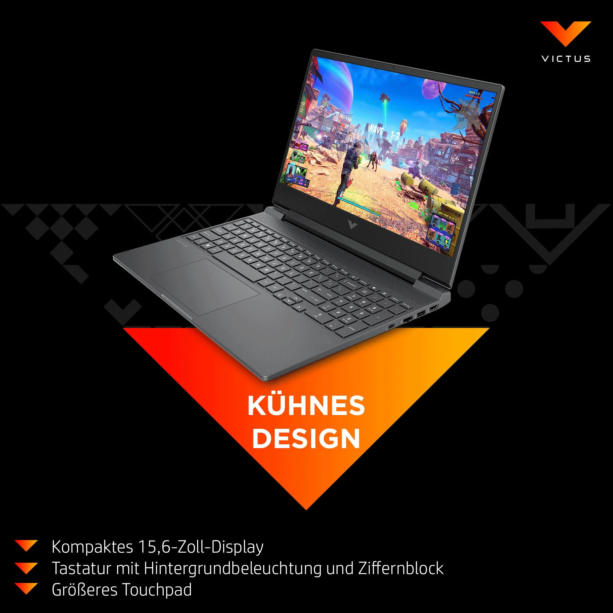 HP VICTUS Gaming Laptop, 15,6" FHD Display 144Hz, AMD Ryzen 5 8640H, 16 GB DDR5 RAM, 512 GB SSD, NVIDIA GeForce RTX 4050 (6GB), QWERTZ, Windows 11, Silber - Image 8