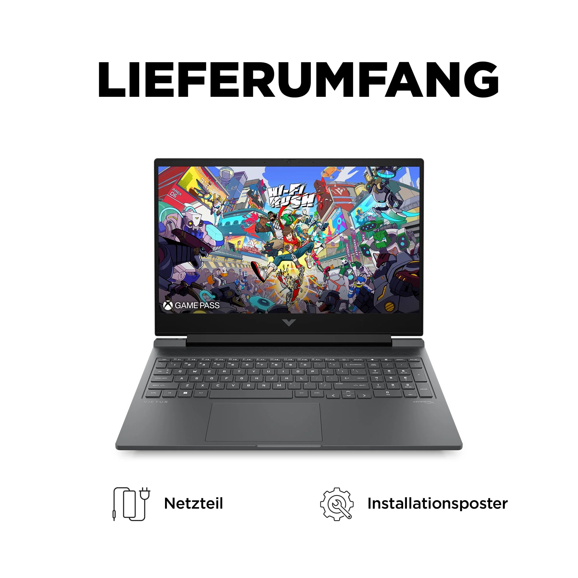 HP Victus Gaming Laptop, 16,1" FHD 144Hz Display, AMD Ryzen 7 8845HS, 16GB DDR5 RAM, 1TB SSD, NVIDIA GeForce RTX 4070 (8GB), QWERTZ, Windows 11, Mica Silver - Image 3