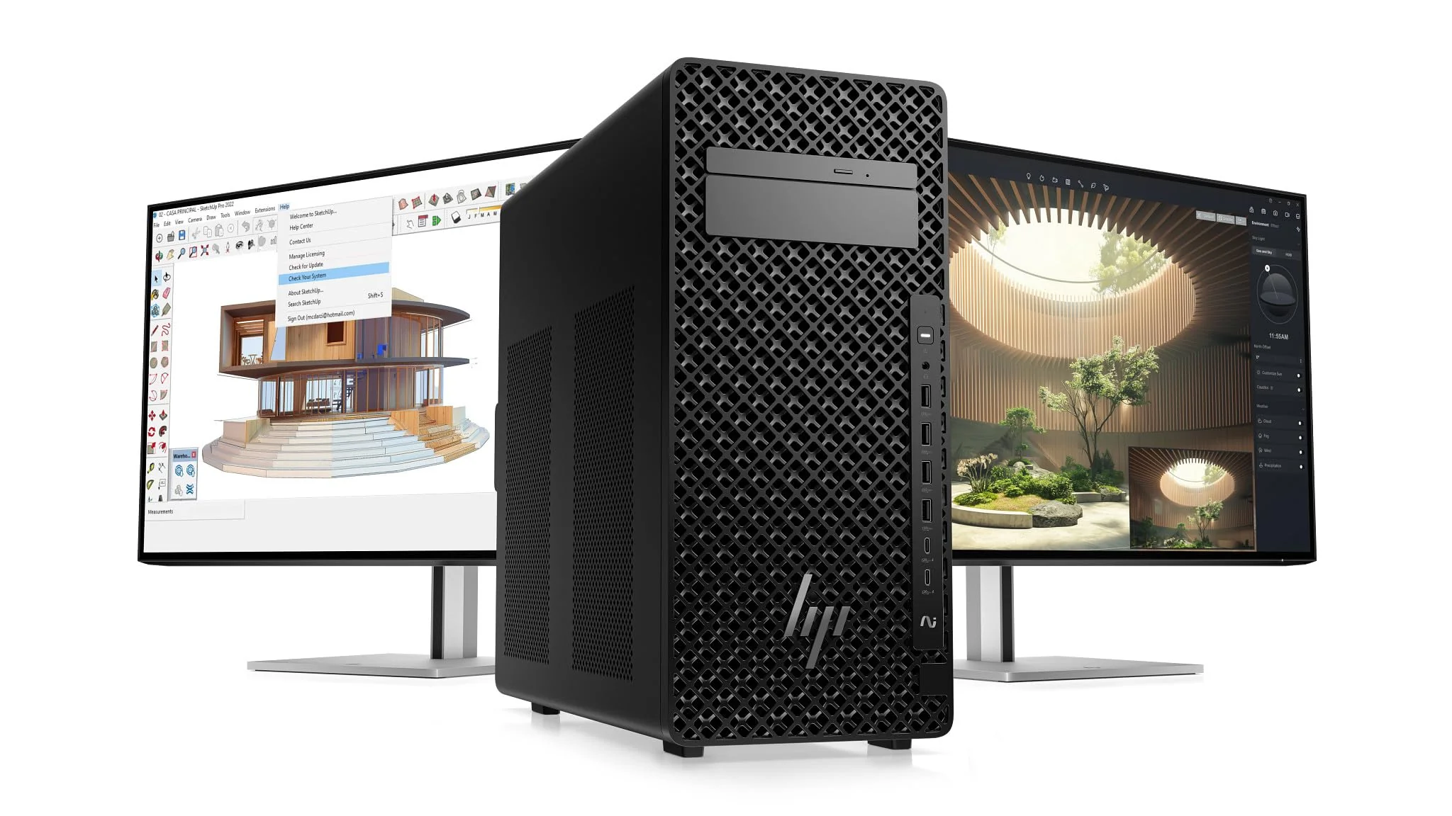 HP Workstation Z2 G1i - Tower - 4U - 1 x Core Ultra 7 265K / 3.9 GHz - RAM 32 GB - SSD 1 TB - NVMe - RTX A1000-1GbE, Wi-Fi 6, Bluetooth, Wi-Fi 7 - WLAN: 802.11a/b/g/n/ac/ax/be, Bluetooth 5.4 - Image 3