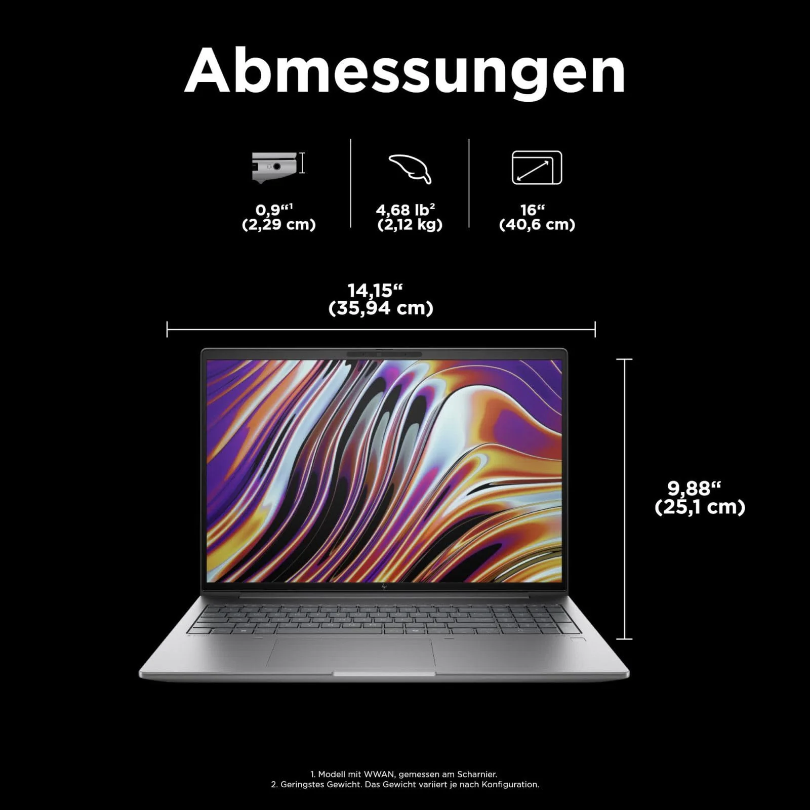 HP ZBook Power 16 G11A AMD Ryzen 9 PRO 8945HS 40,64cm 16inch WQXGA 64GB 1TB/SSD NVIDIA RTX 3000 8GB W11P 3J Gar (DE) - Image 6