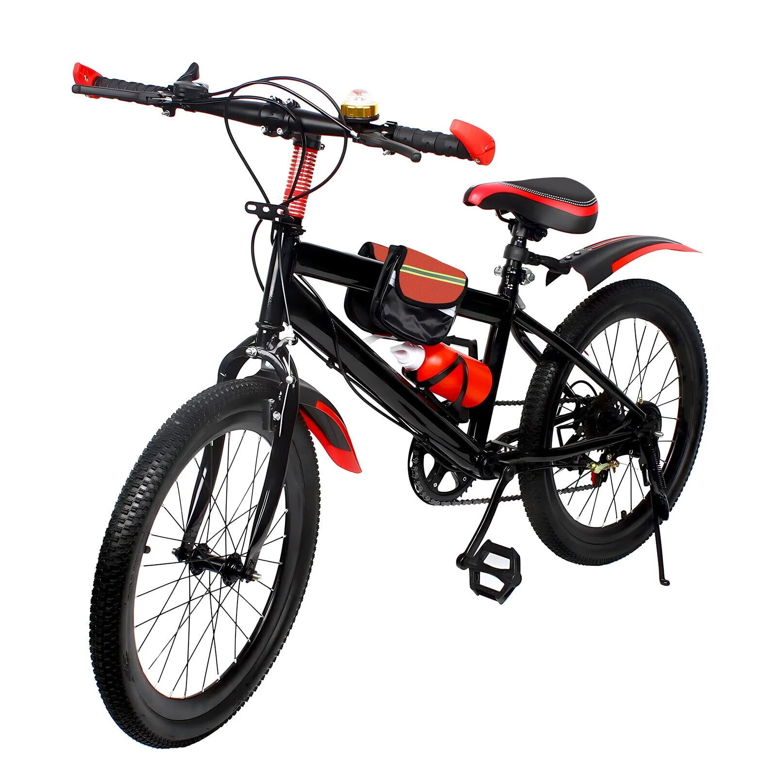 HPDTZ Kinderfahrrad 20 Zoll Fahrrad, Jungenrad Mountainbike, 7 Gang, Höhenverstellbarer Sitz, Stabiles Fahrrad für Kinder 4.26-4.9ft