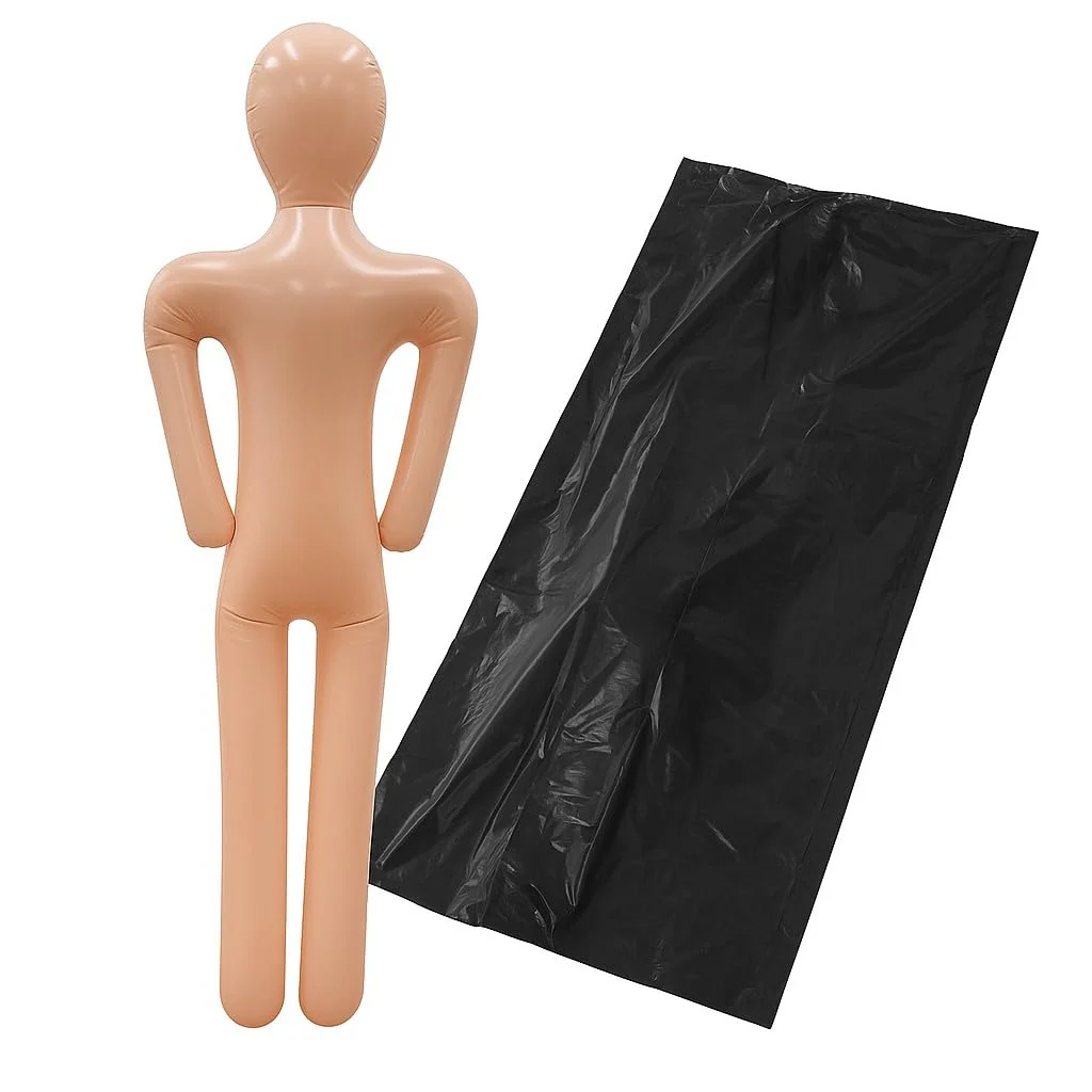 HSSPYY Halloween Horror-Requisite 150cm Aufblasbare Horror-Figur im Leichensack DIY Party Zubehör – Einfach & Wiederverwendbar Schockierendes Halloween-Erlebnis Gestalten - Image 5