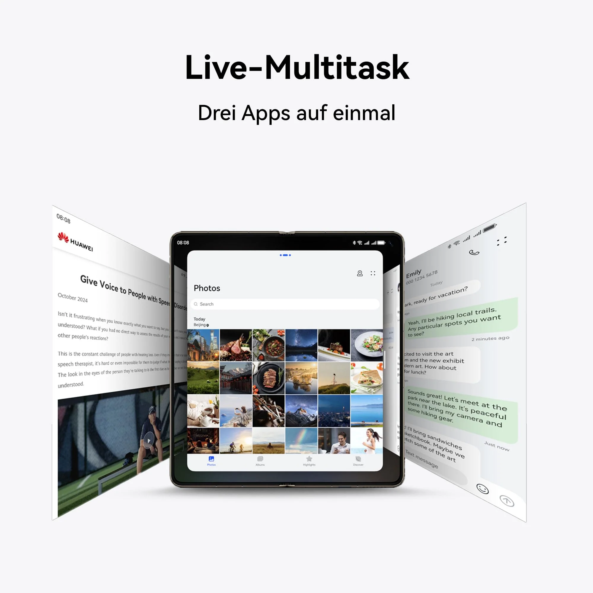 Huawei Mate X6, 12+512G,klappbare Form, Ultraschlank und robust, Ultra Chroma Kamera,Kunlun Glass™ der 2. Generation,Huawei X-True™ Display,Live-Multitask, Lange Akkulaufzeit,Nebula Red - Image 6
