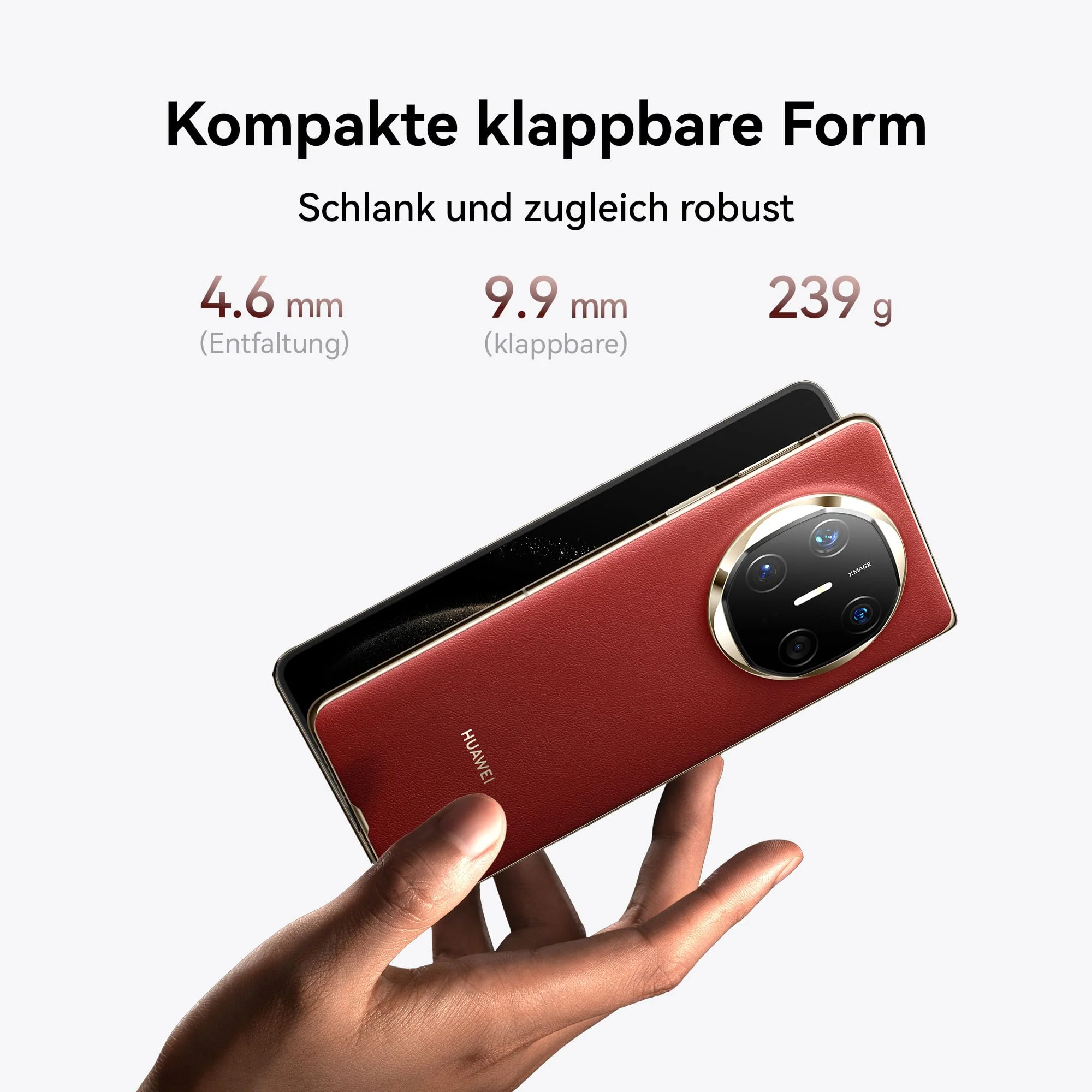 HUAWEI Mate X6 Rot 12+512 + Watch GT 4 46mm Schwarz,Smartphone, 12+512G, klappbare Form, Ultraschlank und robust, Ultra Chroma Kamera,Kunlun Glass der 2. Generation,Huawei X-True Display - Image 2