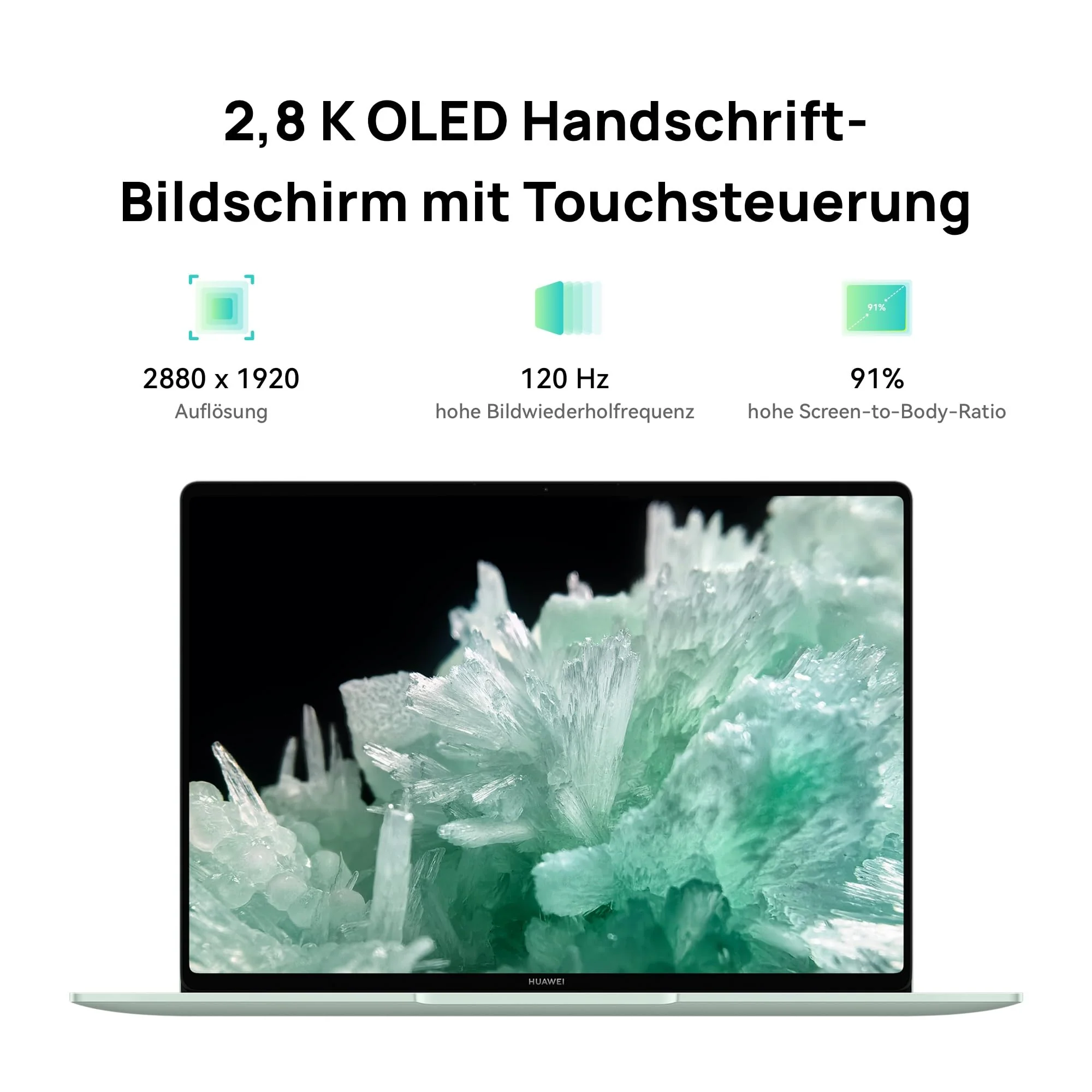 HUAWEI MateBook 14 Laptop, 14.2" 2,8 K OLED Handschrift-Bildschirm mit Touchsteuerung, Ultraschlankes Design, Intel Core Ultra 7 Processors, 16GB+1TB, 19-Hour Continuous Video Playback, Grün - Image 7