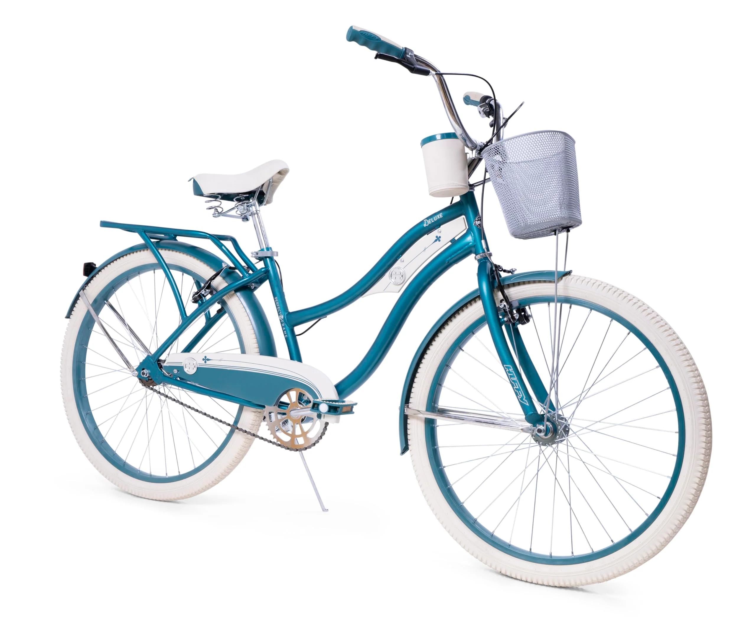 Huffy Damen Deluxe Cruiser Damenfahrrad 26", Grün, Medium - Image 3