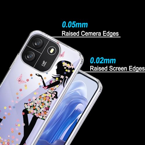 HuiYouMY Handyhülle Kompatibel mit Blackview Wave 6C/Blackview Oscal Flat 1C Hülle + 2 Stück Gehärtetes Glas Schutzfolie, Weich Transparent Schutzhülle, Starker Schutz Silikon Case TPU Cover - WM49 - Image 6