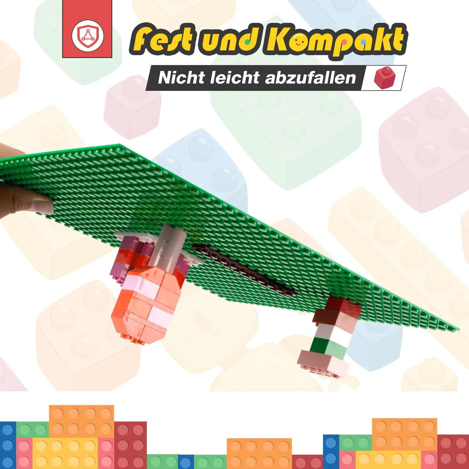 HUIZDQ 8 Stück Klassische Grundplatten für Bauklötze, 100% kompatibel mit Allen großen Marken, mit 32 X 32 Noppen, Mehrfarbig - Image 5