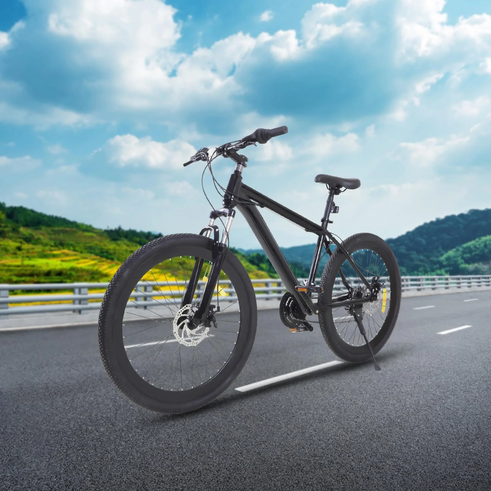 HuKaiL 26 Zoll Schaltung Mountainbike, 21 Gang Scheibenbremse Mountain Fahrrad, Fahrräde für Herren Damen Heranwachsende für Tägliches Pendeln und Outdoor Reisen Camping - Image 7