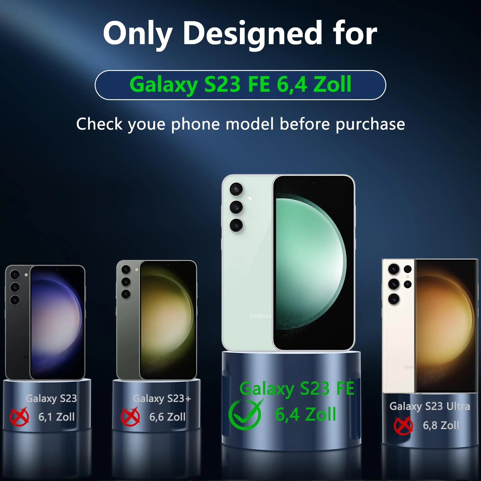 Hülle für Samsung Galaxy S23 FE 5G für Magsafe mit Panzer Schutz Glas, [Schutz in Militärqualität] Stoßfest Magnetisch Handyhülle Samsung S23 FE Case Dünn Outdoor Cover Schutzhülle für S23 FE, Schwarz - Image 6