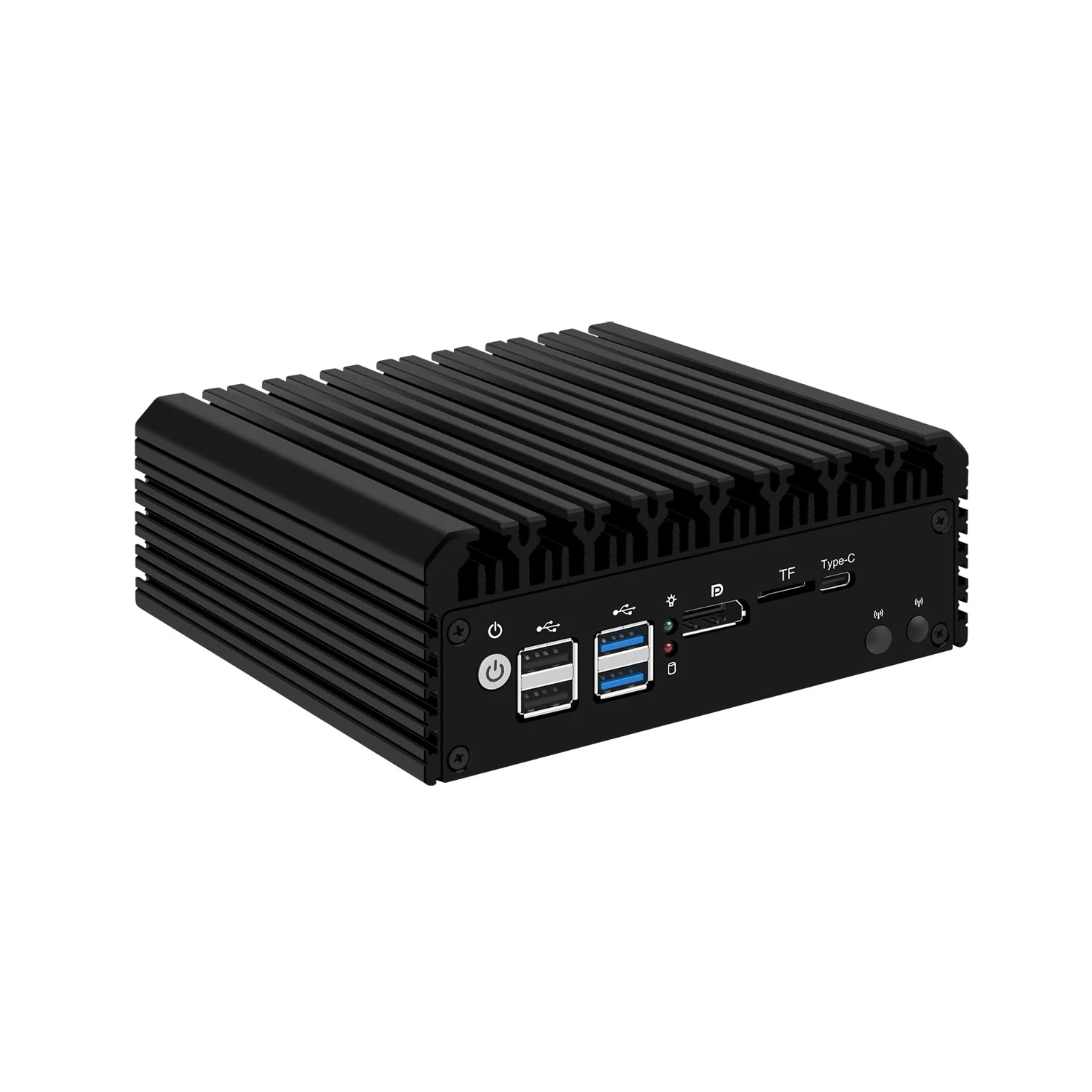 HUNSN Micro Firewall Appliance, Mini PC, PFSense, Mikrotik, OPNsense, VPN, Router PC, Intel Alder Lake-N 12th Gen N100, RJ42, 4 x 2.5GbE I226-V, 2 x HDMI, DP, TF, Type-C, 8G DDR5 RAM, 128G SSD - Image 4
