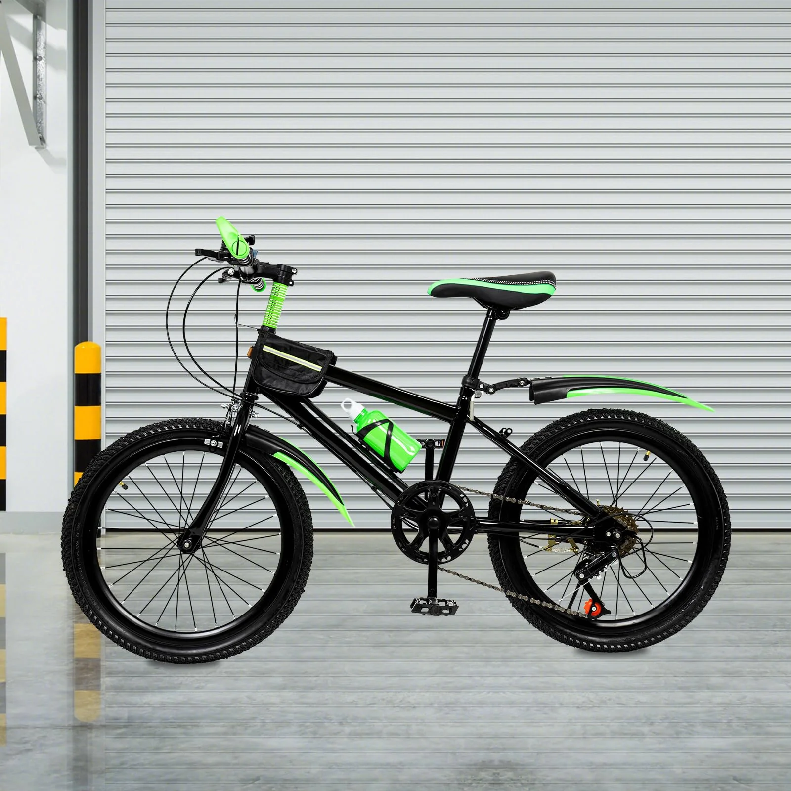 Hurrylying 20 Zoll Premium Mountainbike Kinder Mountainbike Gewicht 85 kg mit Glashalter und Getriebe Geeignet auf der Straße und auf den Bergen Grün - Image 9