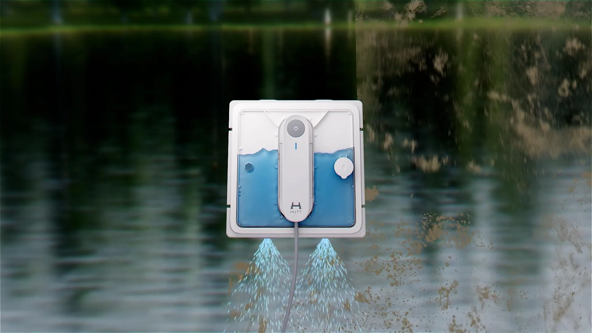 HUTT W9 Fensterputzroboter mit 150ml Panorama-Tank (3800Pa Saugleistung, Kanten- und Hinderniserkennung, Für Glas, Fliesen, Wintergärten, Spiegel etc, 13 Sensoren, Sicherungsseil, 4X Reinigungstuch) - Image 6