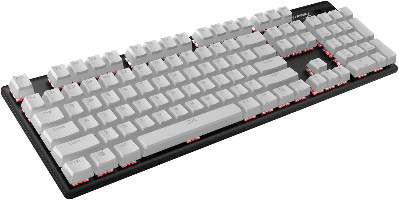 HyperX Pudding Keycaps – Vollständiger Tastensatz – PBT – {Weiß} – English (US) Layout – 104 Key, Hintergrundbeleuchtet, OEM Profil - Image 2