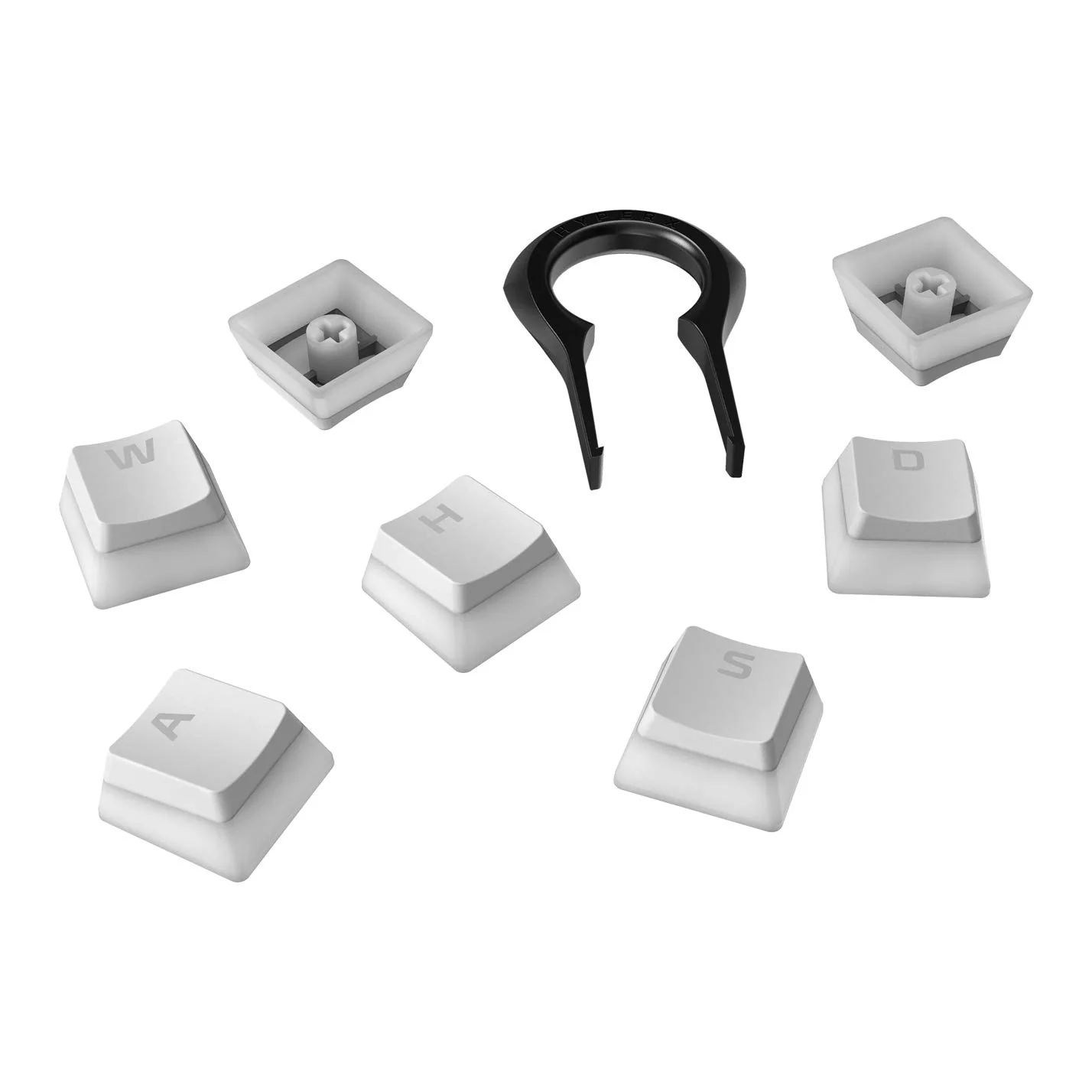 HyperX Pudding Keycaps – Vollständiger Tastensatz – PBT – {Weiß} – English (US) Layout – 104 Key, Hintergrundbeleuchtet, OEM Profil - Image 6