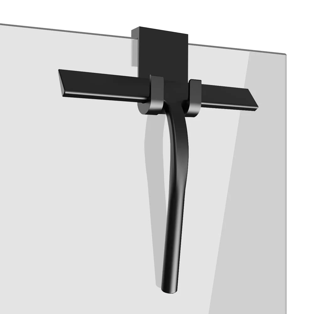 IARTISTE Duschabzieher Silikon Duschwischer Fensterabzieher Badezimmerwischer,Fensterabzieher aus Silikon mit Edelstahl-Kern für Dusche,Badezimmer,Spiegel,Glas-Reinigung,Fliesen (Black, Small) - Image 6