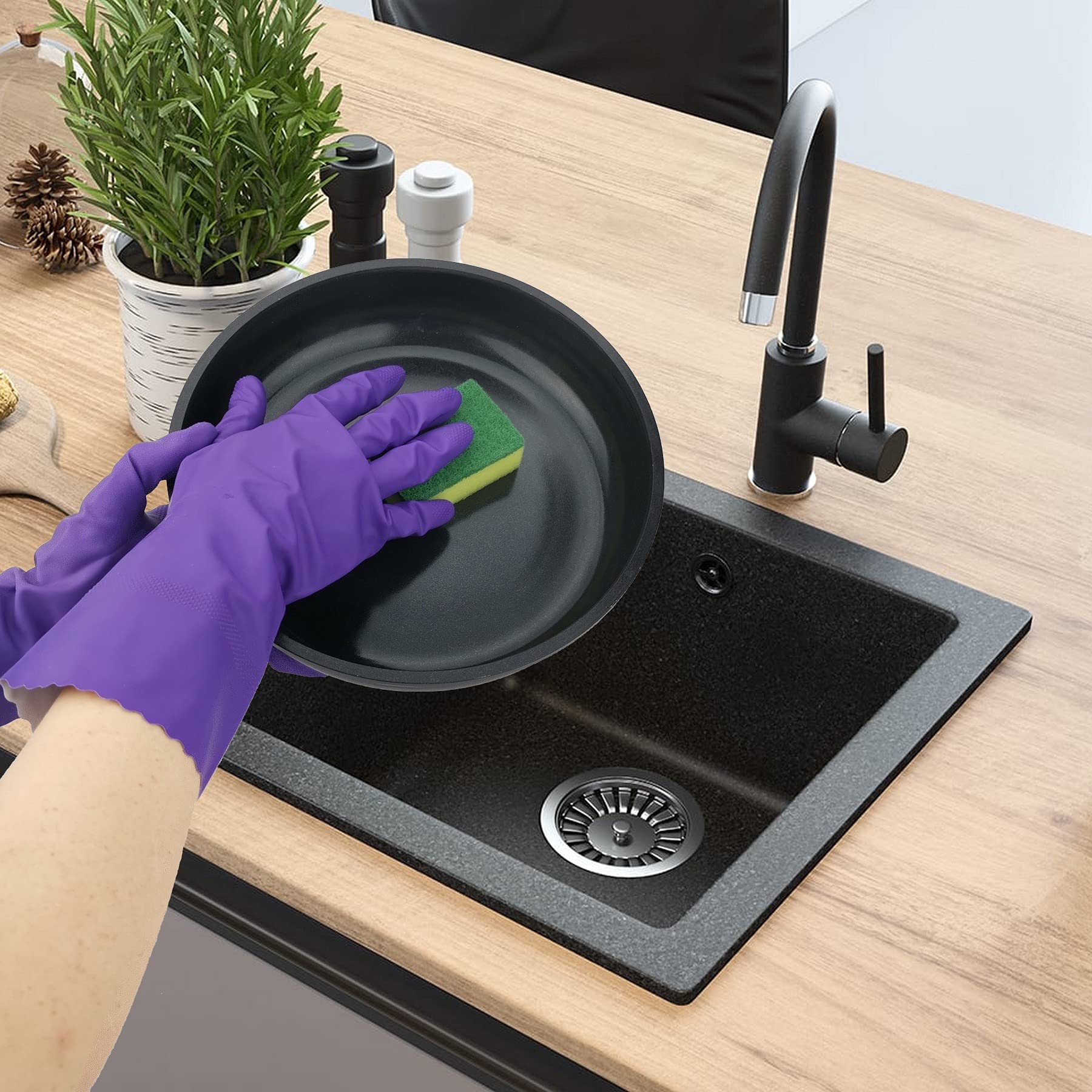 IDEA HOME 10er Set Küchenschwamm, Topfschwamm, Zweiseitig Reinigungsschwamm, 75 x 50 x 28 mm, Mehrzweck Putzschwamm, MIDI, Mehrfarbig