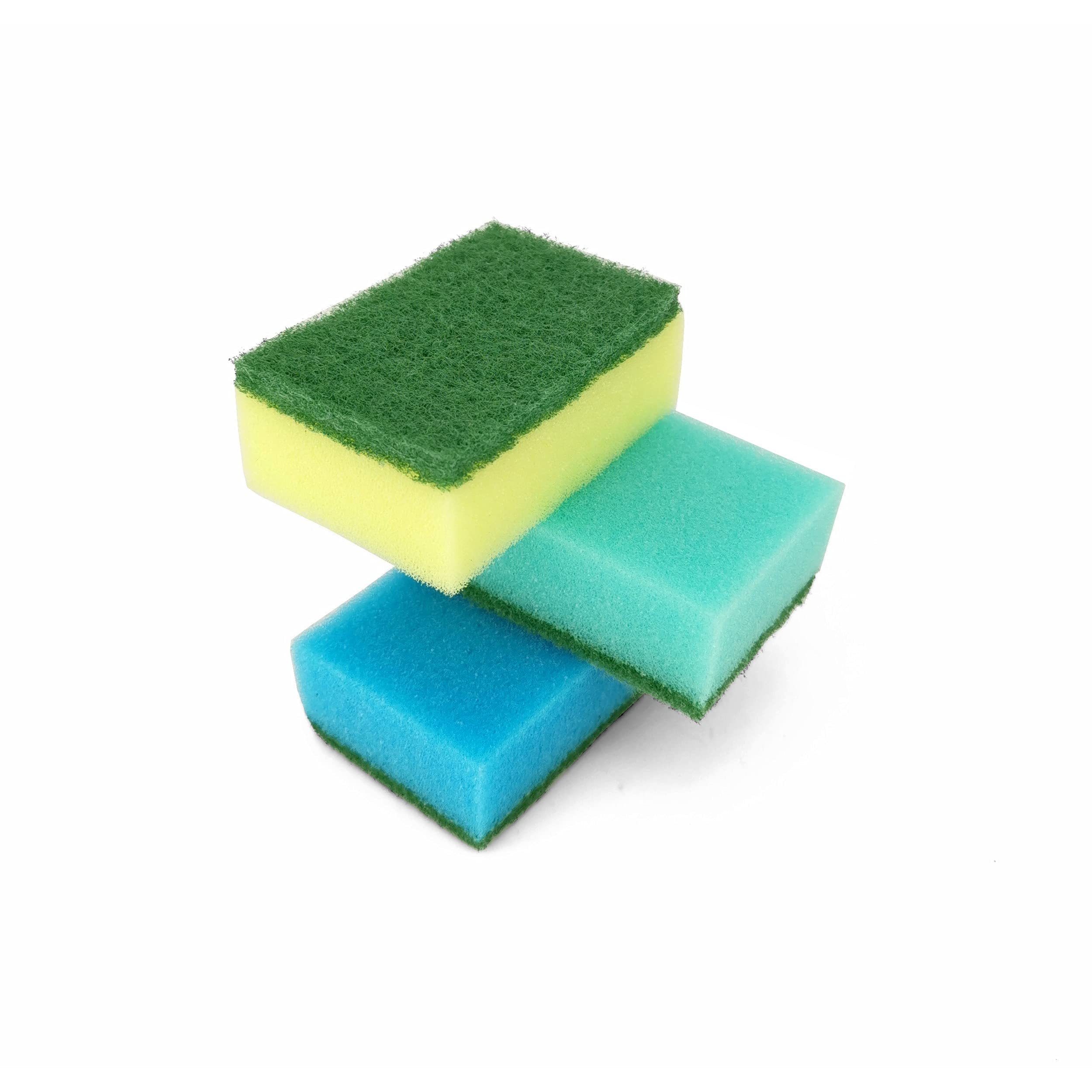 IDEA HOME 10er Set Küchenschwamm, Topfschwamm, Zweiseitig Reinigungsschwamm, 75 x 50 x 28 mm, Mehrzweck Putzschwamm, MIDI, Mehrfarbig - Image 5