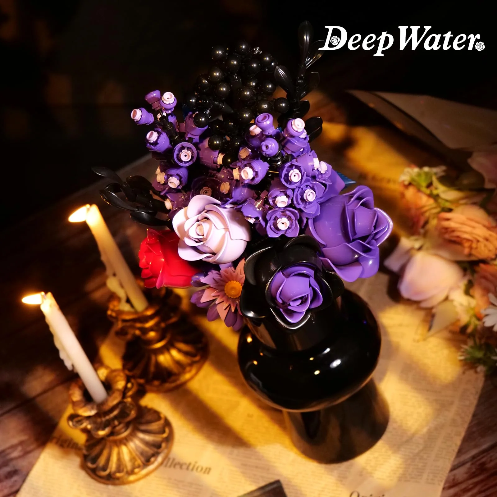 Ideas Halloween Blumen Rosen Spielzeug Klemmbausteine Bausteinen,Kompatibel Mit Lego Flowers Geschenk für Erwachsene Frauen Mädchen Home Deko für Geburtstag, Muttertag, Weihnachten 8-16+(822PSC) - Image 5