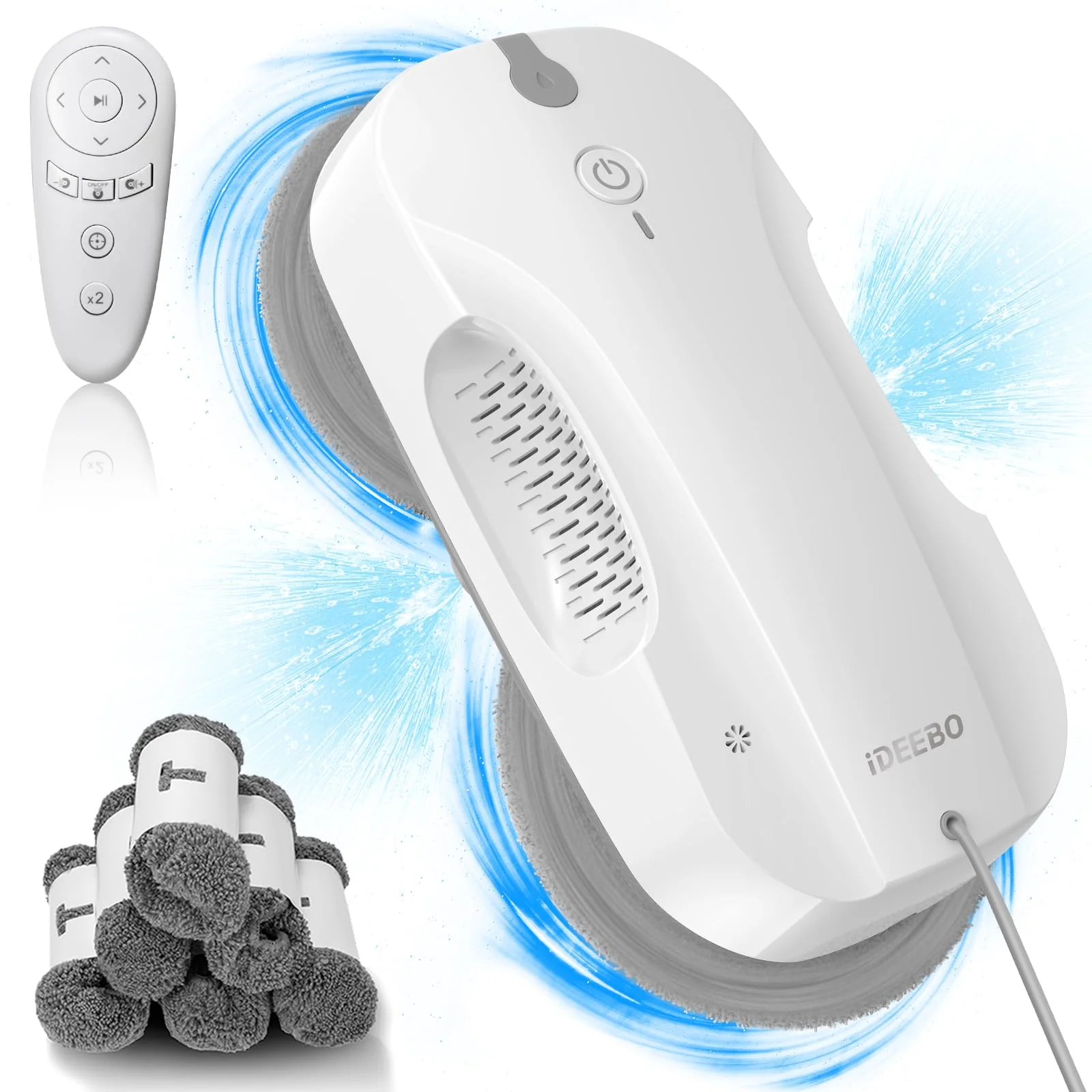 iDEEBO E300 Fensterputzroboter mit Doppelseitigem Sprühsystem, Auslaufsicherem Wassertank, Leicht Aufrüstbar, für Eine Gründliche Streifenfreie Fensterreinigung - Image 2
