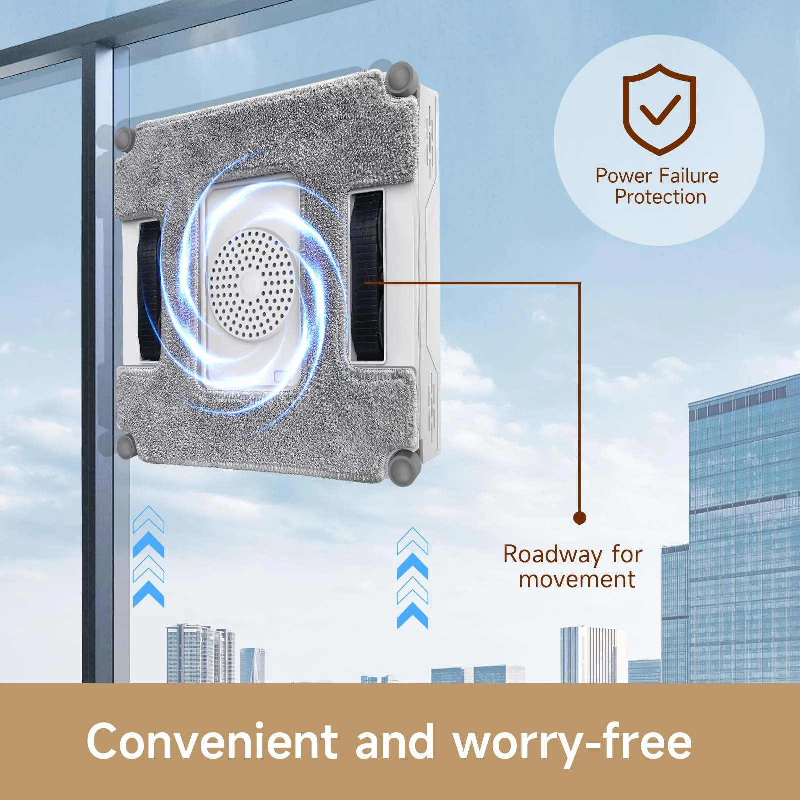 iDEEBO G500 Fensterputzroboter, Effizienter Intelligente Fenstersauger, Beidseitiges Sprühsystem, Automatische Wegplanung, Fensterputzer mit Auslaufsicherem Wassertank - Image 3