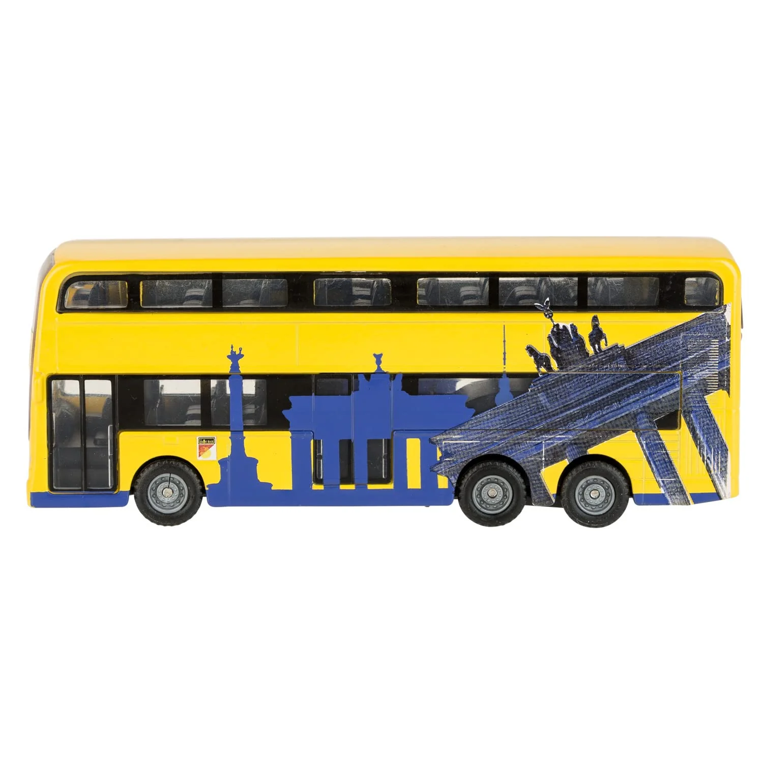 Idena 40107 - Modellbus Berliner Doppeldecker, mit Rückzugmotor, ca. 18,5 x 13,5 x 4,5 cm, gelb, als Spielzeug, typisches Souvenir oder beliebtes Sammlerstück - Image 10