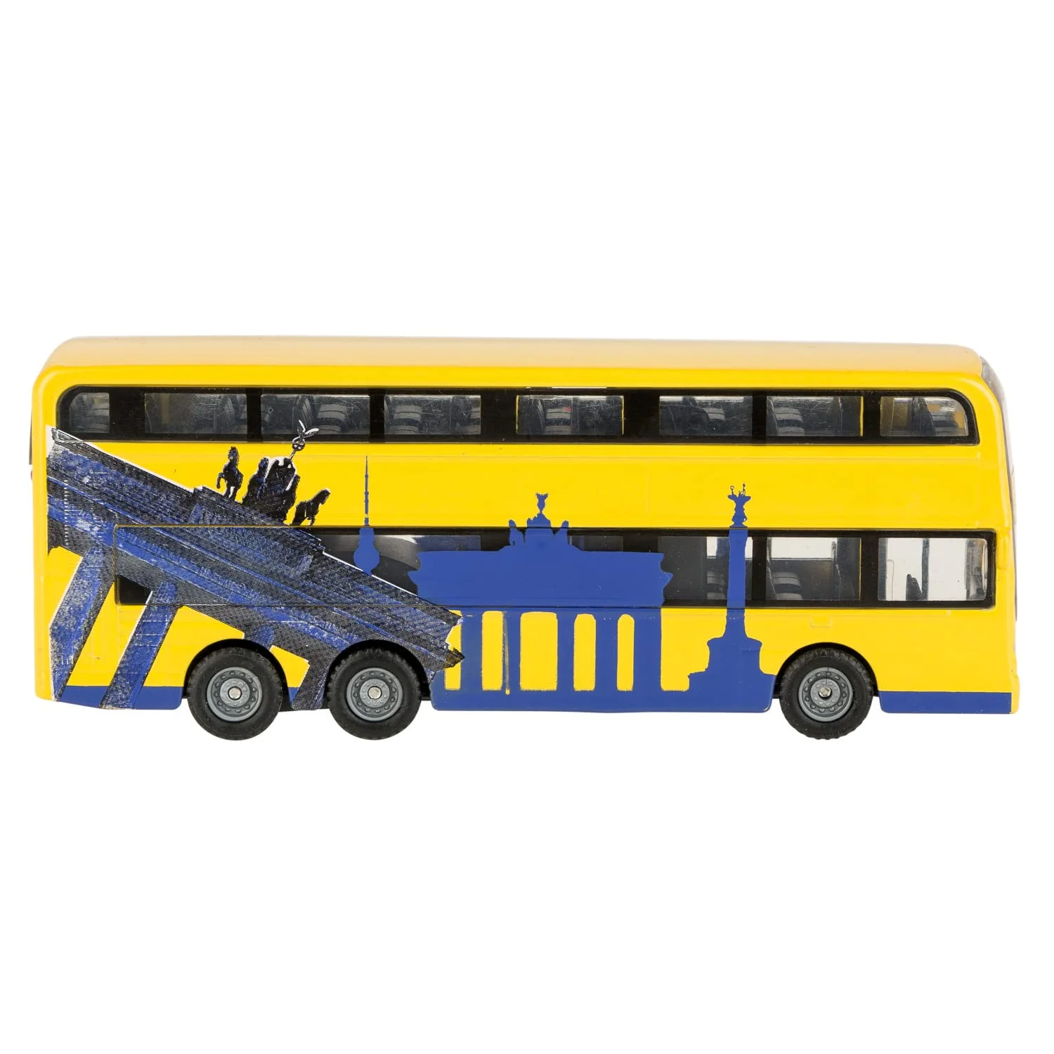 Idena 40107 - Modellbus Berliner Doppeldecker, mit Rückzugmotor, ca. 18,5 x 13,5 x 4,5 cm, gelb, als Spielzeug, typisches Souvenir oder beliebtes Sammlerstück - Image 12