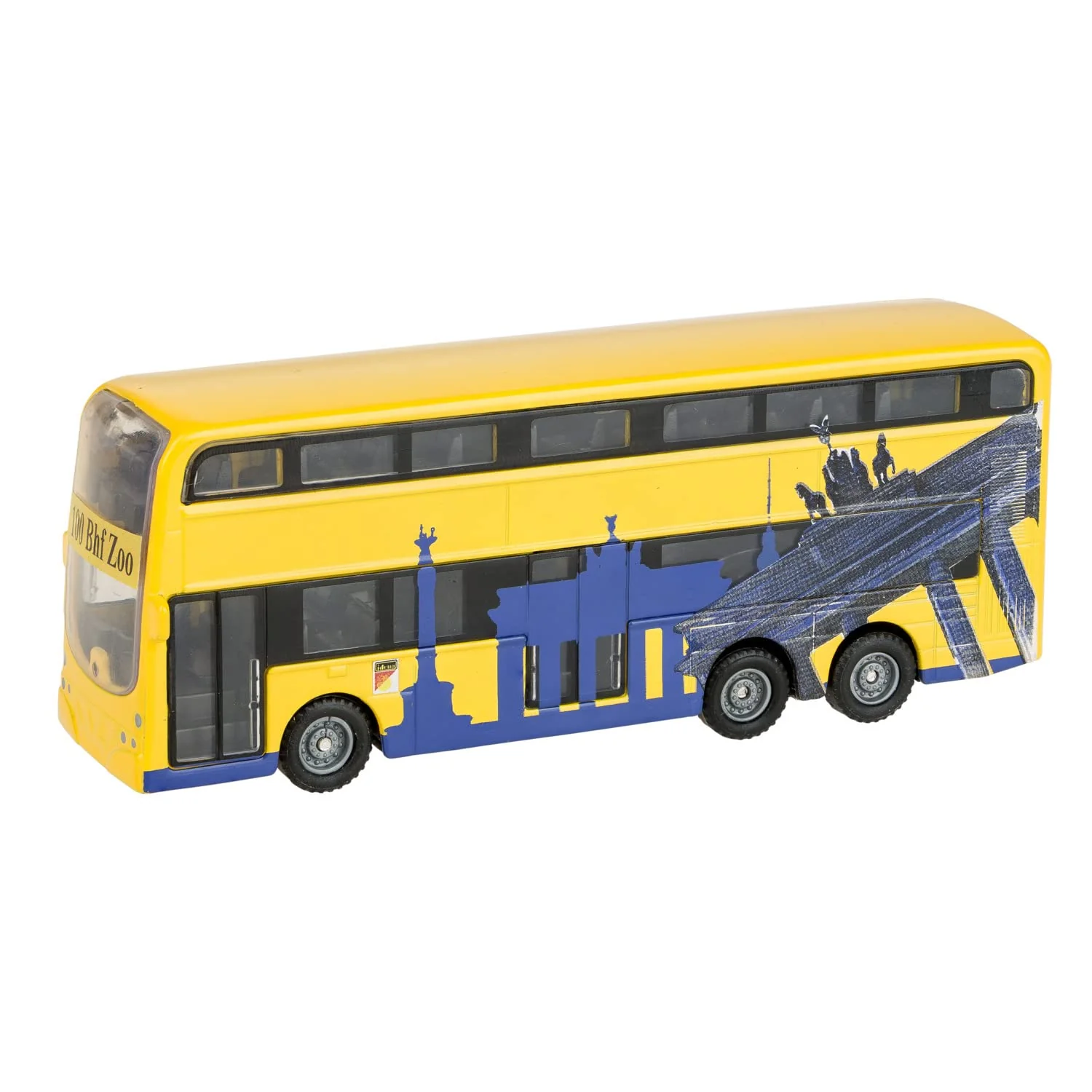 Idena 40107 - Modellbus Berliner Doppeldecker, mit Rückzugmotor, ca. 18,5 x 13,5 x 4,5 cm, gelb, als Spielzeug, typisches Souvenir oder beliebtes Sammlerstück - Image 13