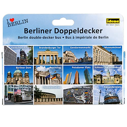 Idena 40107 - Modellbus Berliner Doppeldecker, mit Rückzugmotor, ca. 18,5 x 13,5 x 4,5 cm, gelb, als Spielzeug, typisches Souvenir oder beliebtes Sammlerstück - Image 4